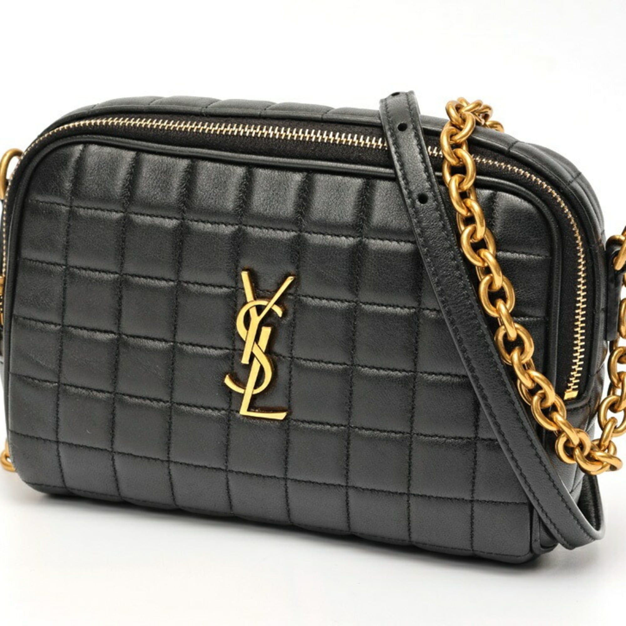 Saint Laurent Paris Saint Laurent Cassandra Mini Camera Bag Shoulder 764809 Leather Black S-159841 Size ONE SIZE - 2 Thumbnail