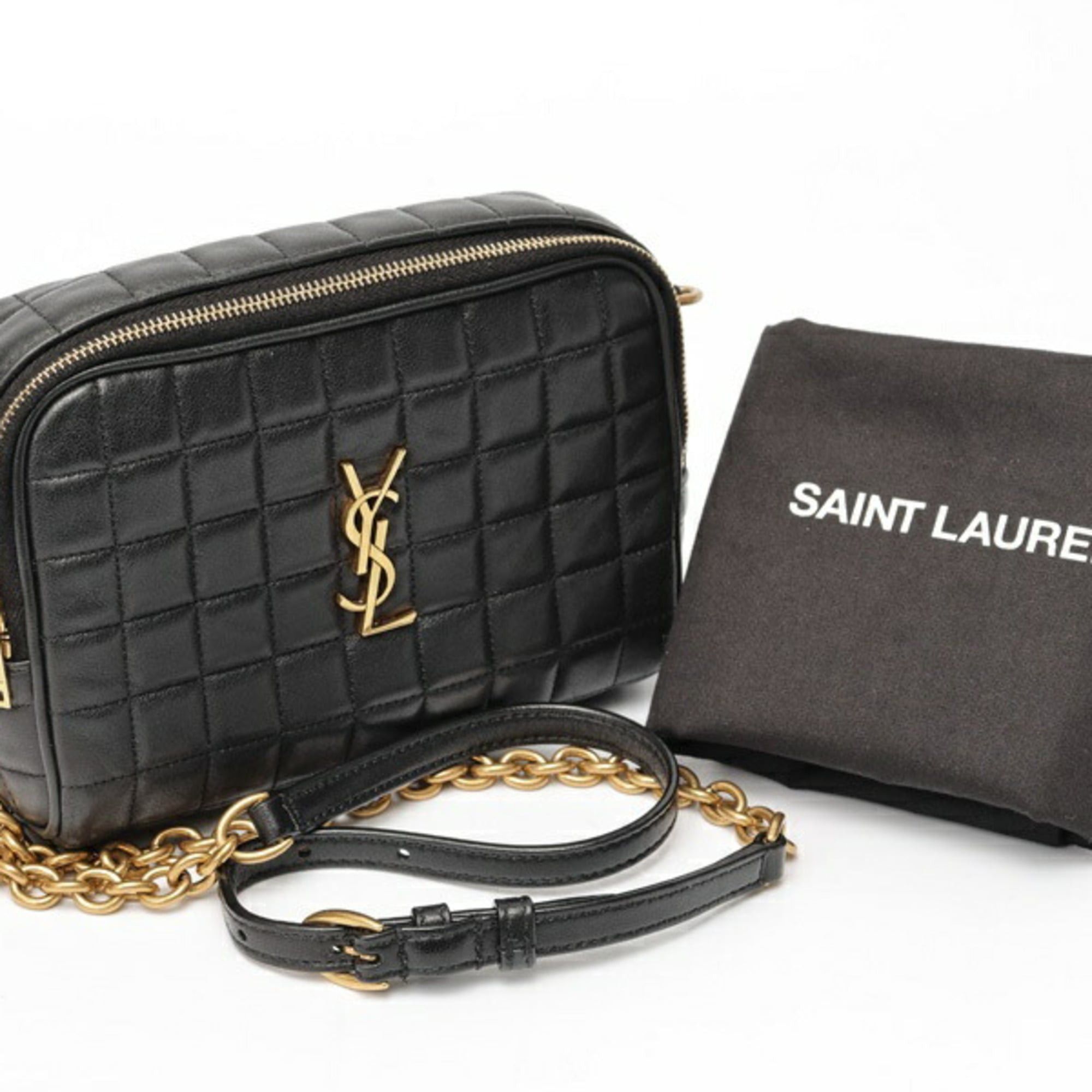 Saint Laurent Paris Saint Laurent Cassandra Mini Camera Bag Shoulder 764809 Leather Black S-159841 Size ONE SIZE - 8 Thumbnail