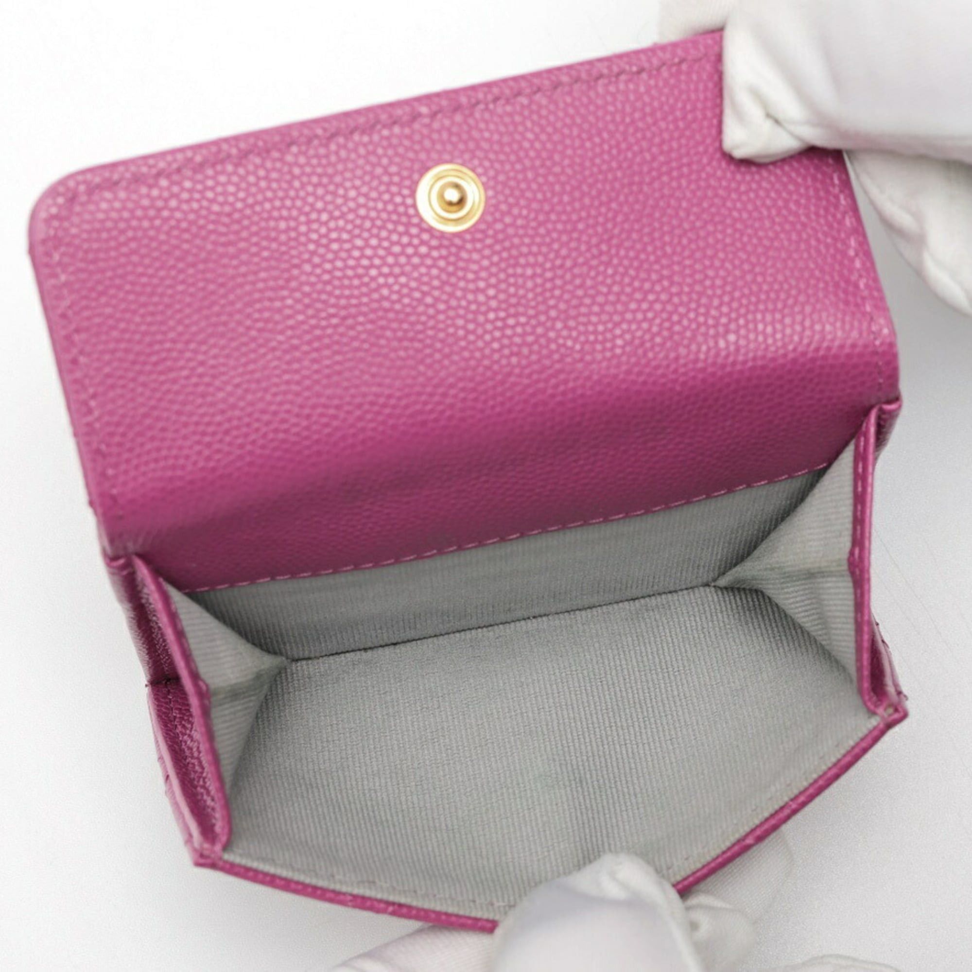 Chanel CHANEL Matelasse Small Flap AP3518 Caviar Skin Purple S-159659 Size ONE SIZE - 5 Thumbnail