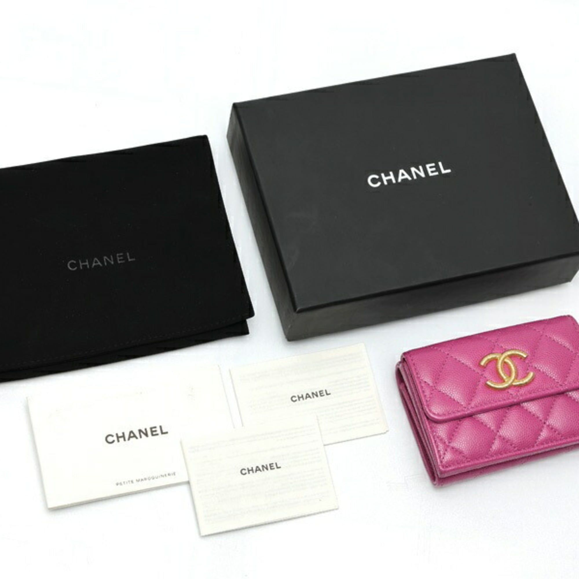 Chanel CHANEL Matelasse Small Flap AP3518 Caviar Skin Purple S-159659 Size ONE SIZE - 9 Thumbnail