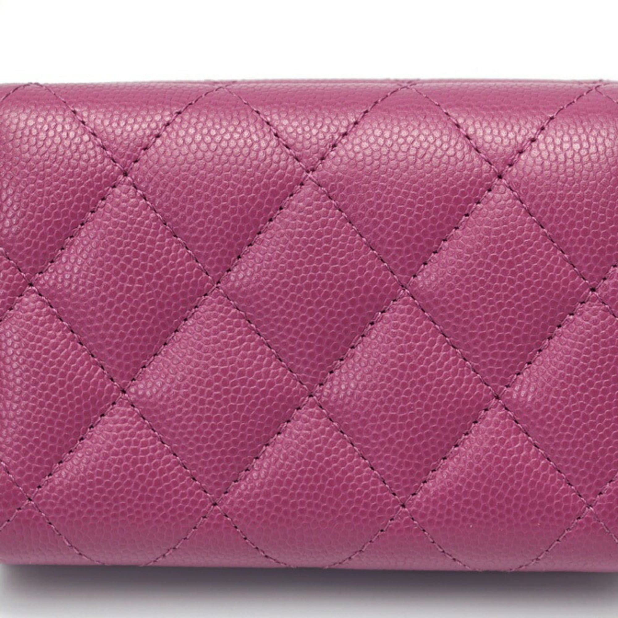 Chanel CHANEL Matelasse Small Flap AP3518 Caviar Skin Purple S-159659 Size ONE SIZE - 2 Thumbnail