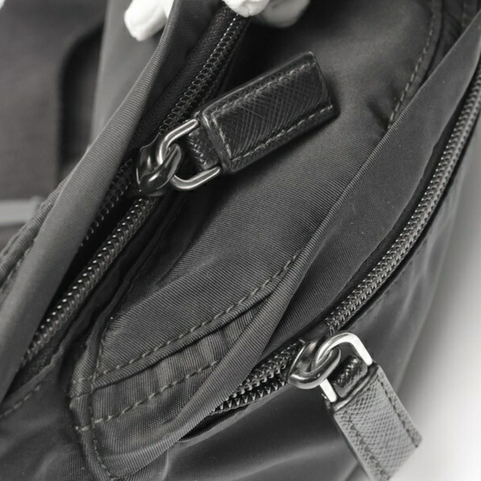 Prada PRADA Nylon Belt Bag Body 2VL132 Black E-159808 Size ONE SIZE - 6 Thumbnail