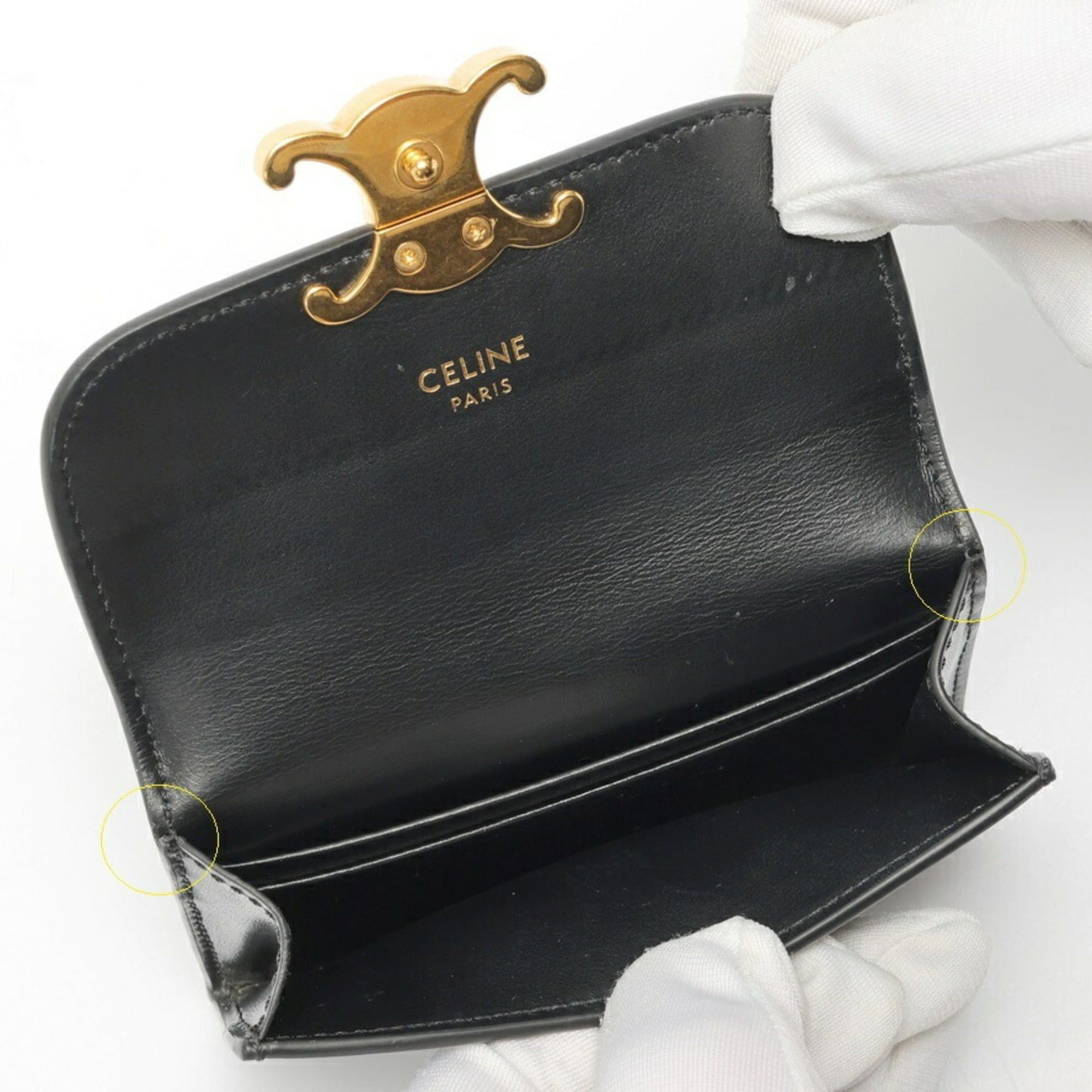 Celine Celine Wallet 10I583DPV.38NO Shiny Calfskin Black S-159610 Size ONE SIZE - 6 Thumbnail
