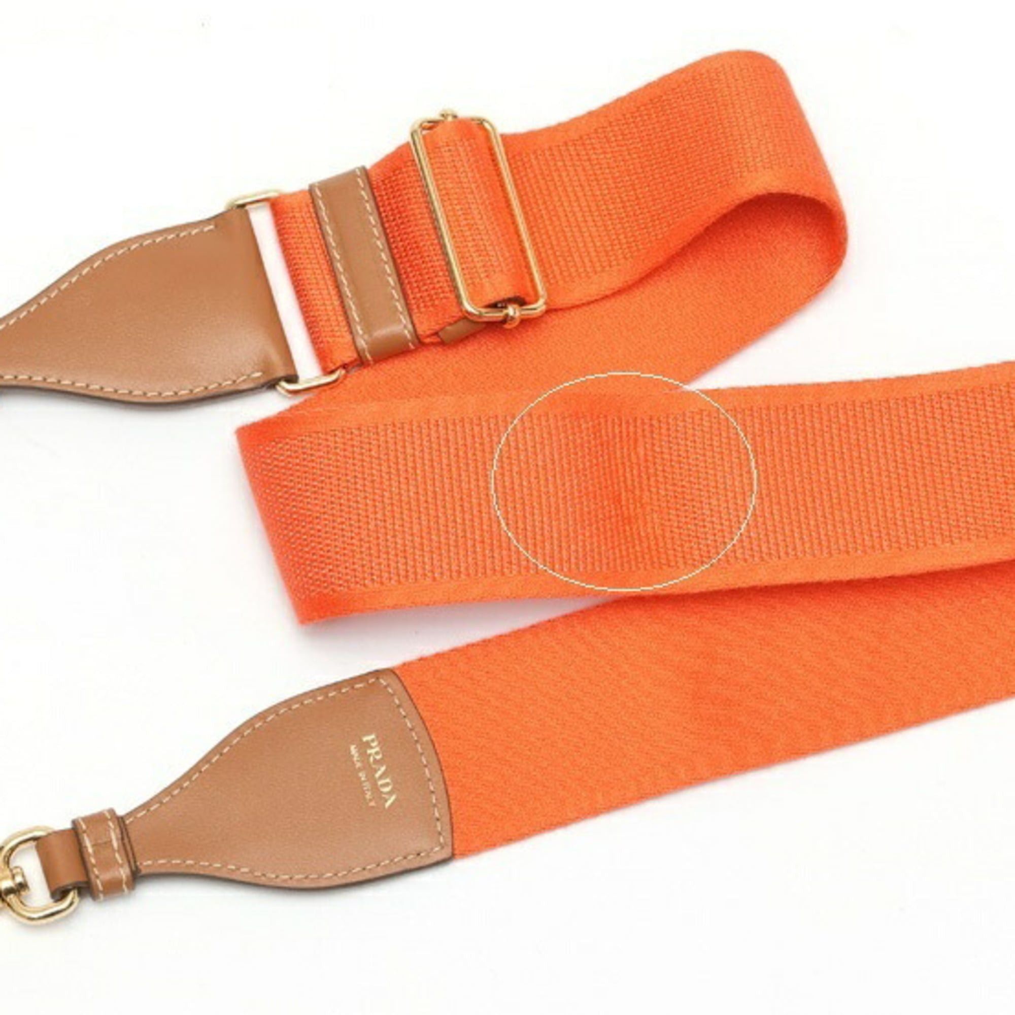 Prada PRADA Jardiniere Mini Handbag Canapa Tote Bag 1BA038 Cotton Canvas Orange B-159860 Size ONE SIZE - 5 Thumbnail