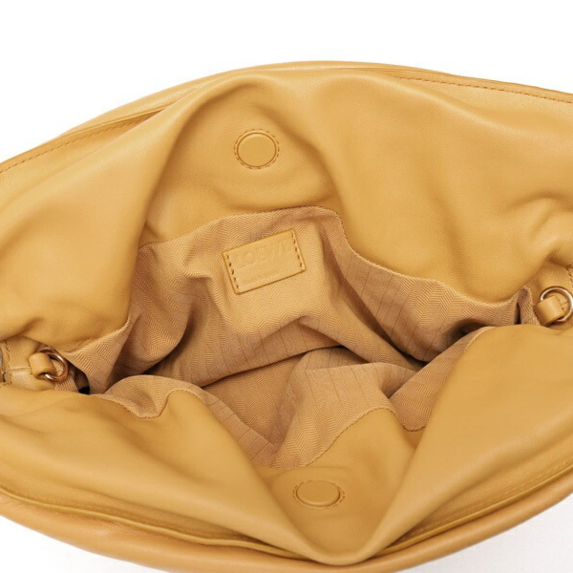 Loewe LOEWE Puffer Flamenco Clutch Shoulder Bag A411FC1X Leather Camel E-159794 Size ONE SIZE - 7 Thumbnail