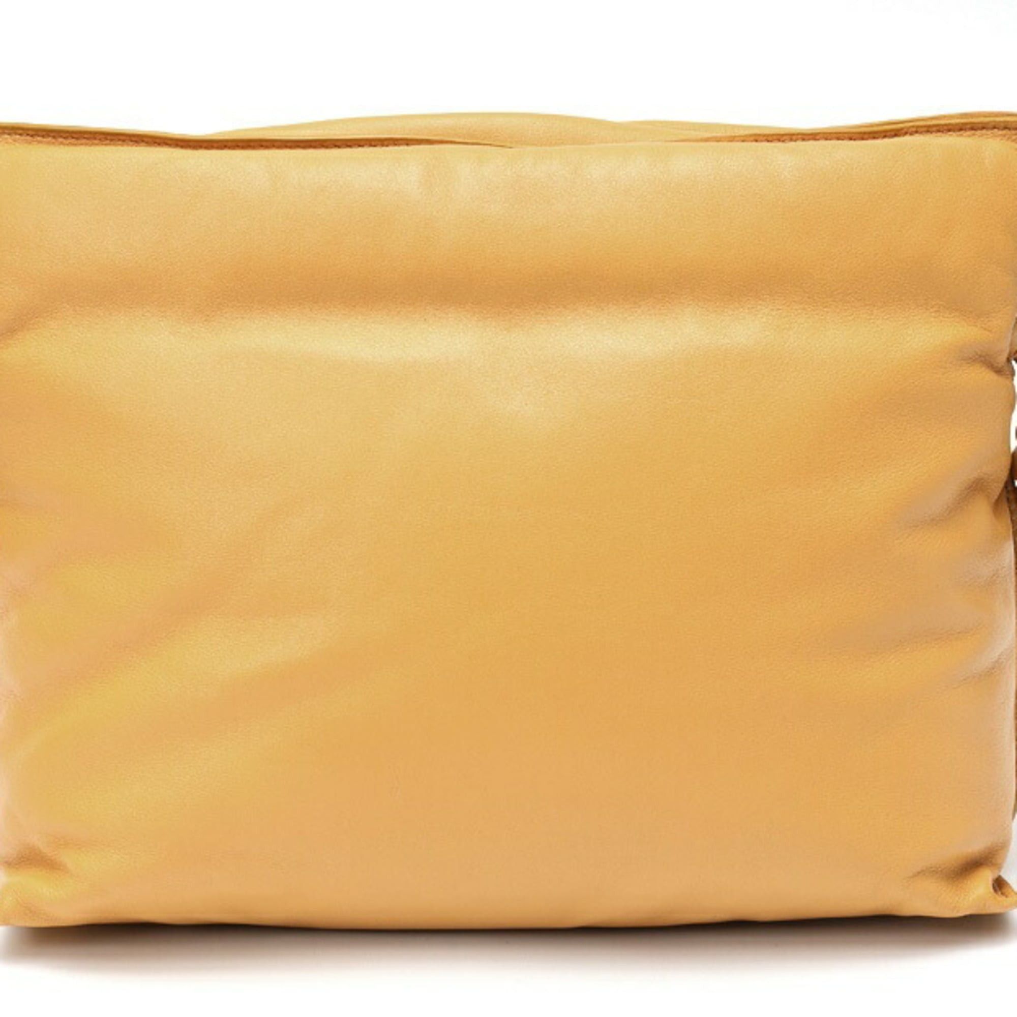 Loewe LOEWE Puffer Flamenco Clutch Shoulder Bag A411FC1X Leather Camel E-159794 Size ONE SIZE - 3 Thumbnail