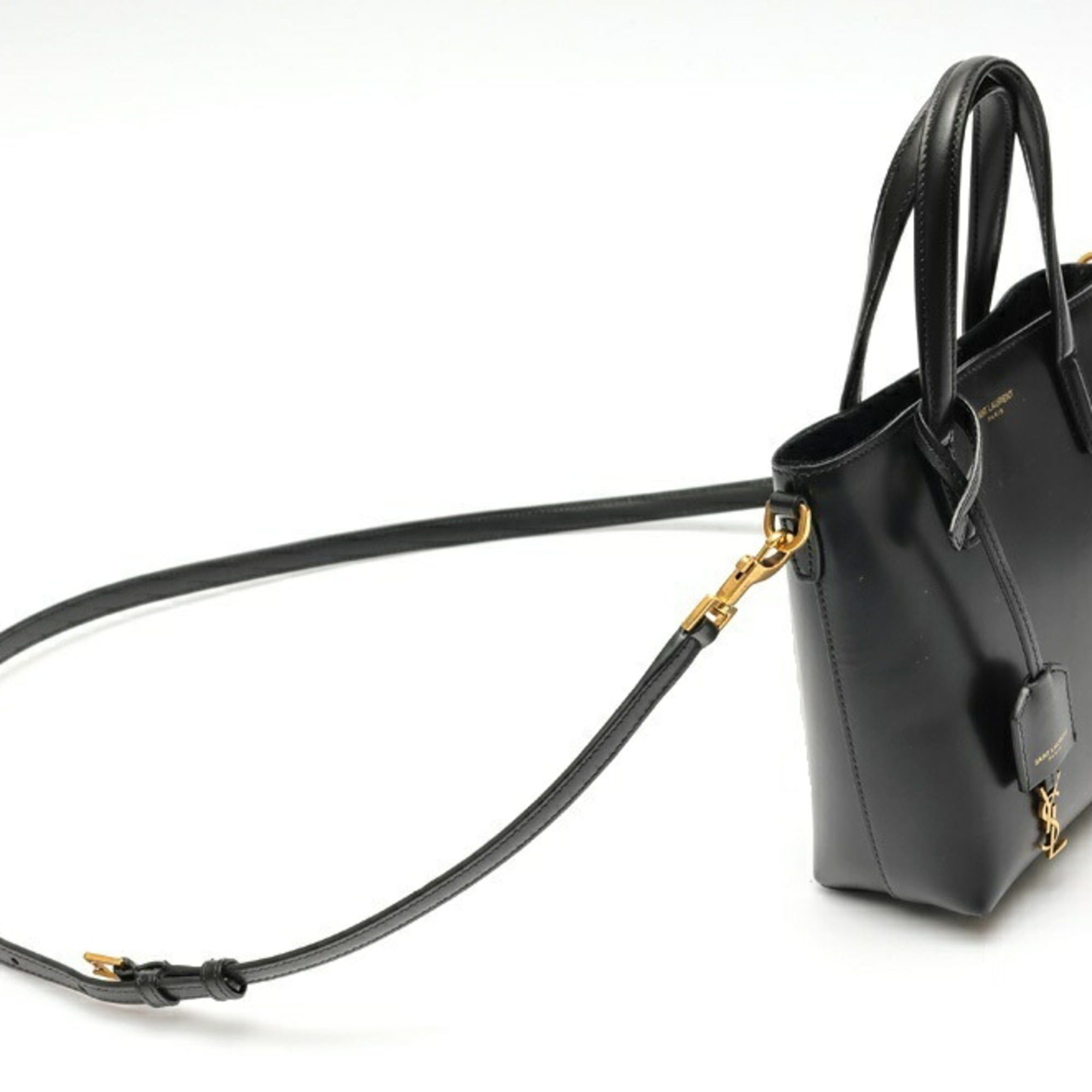 Saint Laurent Paris Saint Laurent Mini Toy Shoulder Bag 773995 Box Leather Black S-159778 Size ONE SIZE - 2 Thumbnail