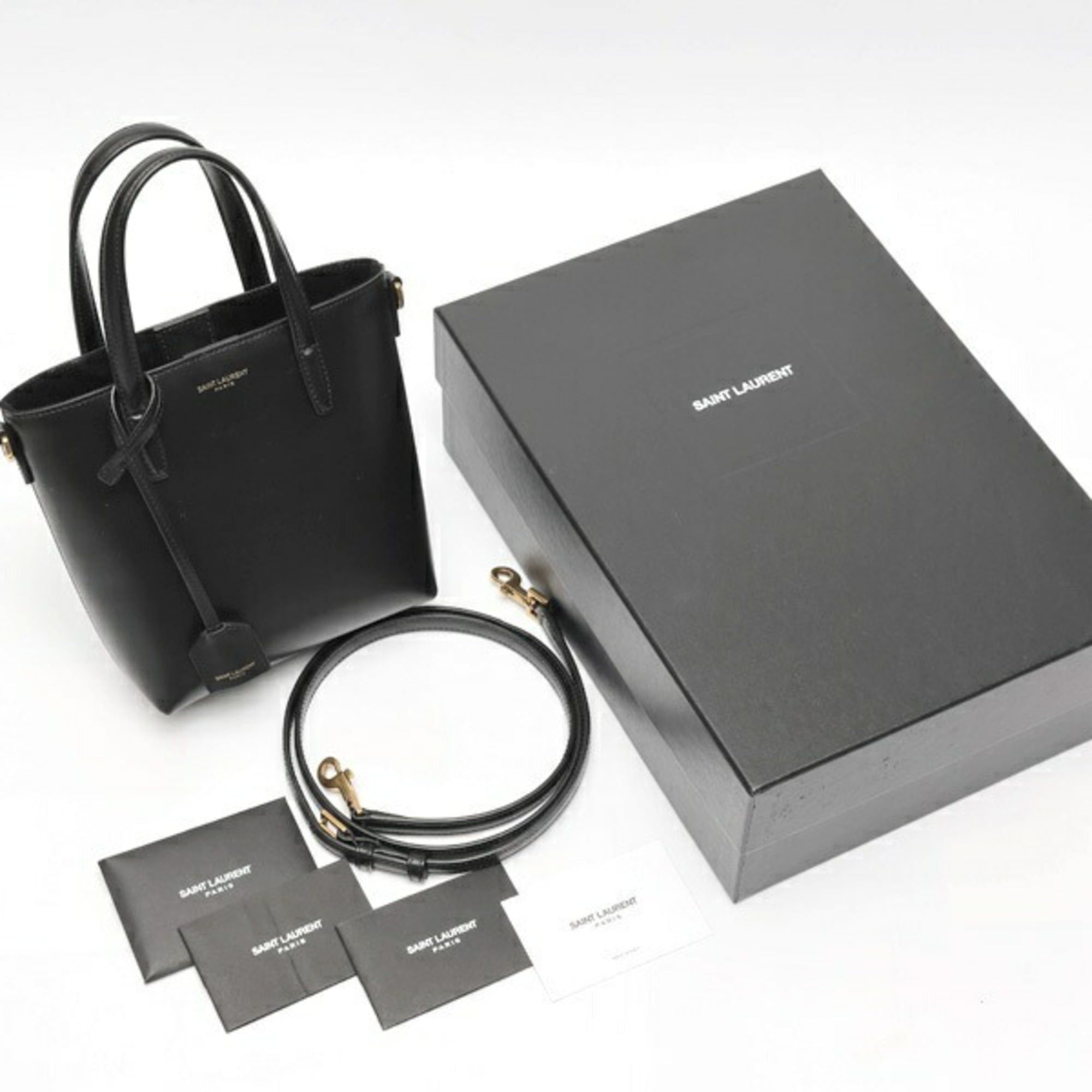 Saint Laurent Paris Saint Laurent Mini Toy Shoulder Bag 773995 Box Leather Black S-159778 Size ONE SIZE - 7 Thumbnail