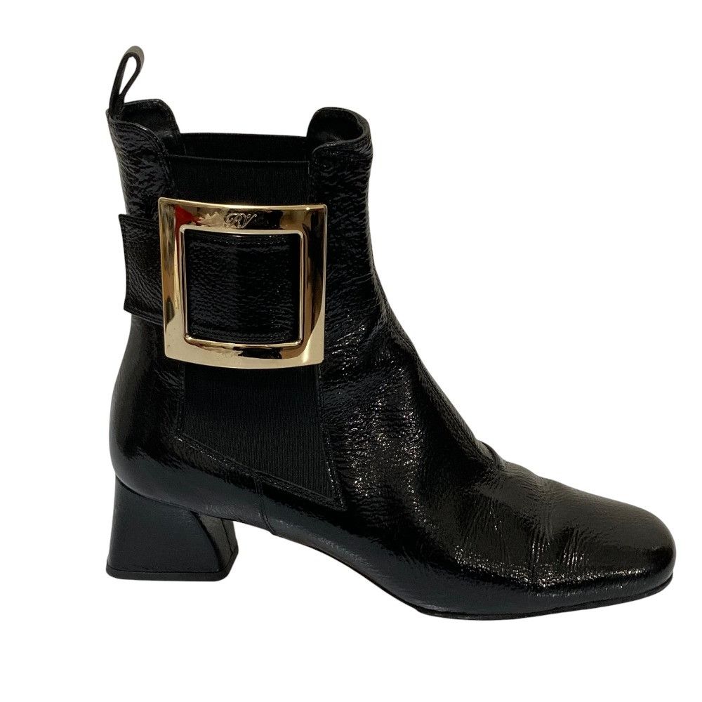 Roger Vivier Roger Vivier Roger Vivier Très Vivier Patent Chelsea Boots Leather Shoes DUTY FREE for USA Size ONE SIZE - 5 Thumbnail