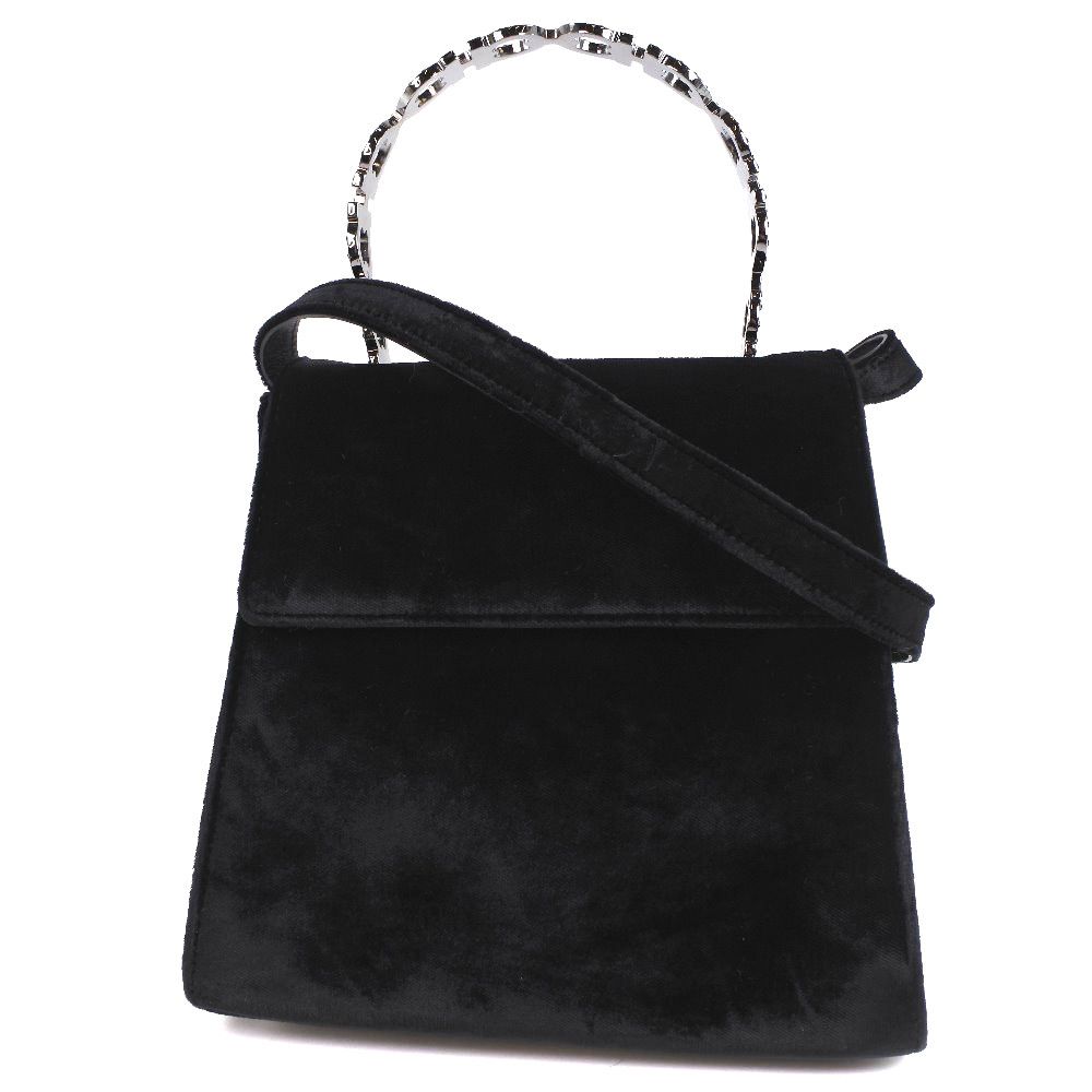 Salvatore Ferragamo Salvatore Ferragamo Salvatore Ferragamo Gancini 2way Bag Velour Handbag Textile Handbag 21-5681/18 DUTY FREE for USA Size ONE SIZE - 2 Thumbnail