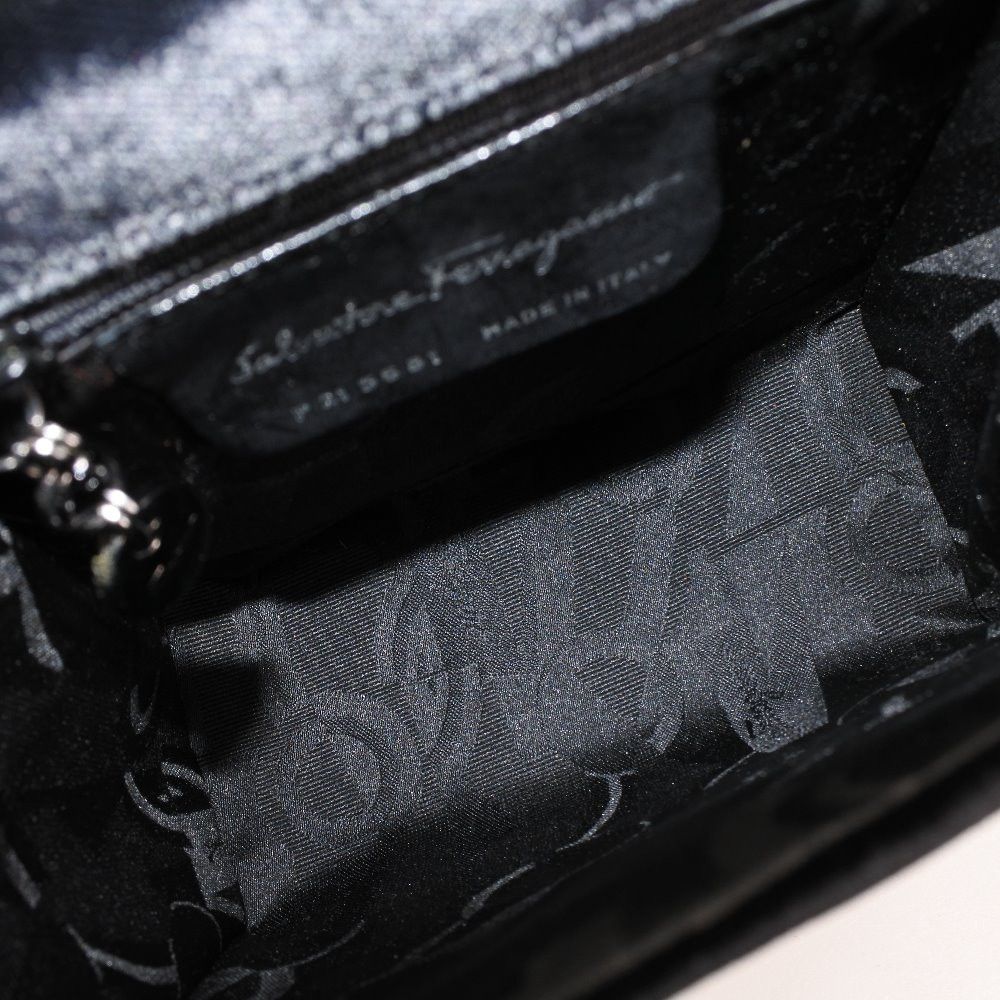 Salvatore Ferragamo Salvatore Ferragamo Salvatore Ferragamo Gancini 2way Bag Velour Handbag Textile Handbag 21-5681/18 DUTY FREE for USA Size ONE SIZE - 7 Thumbnail