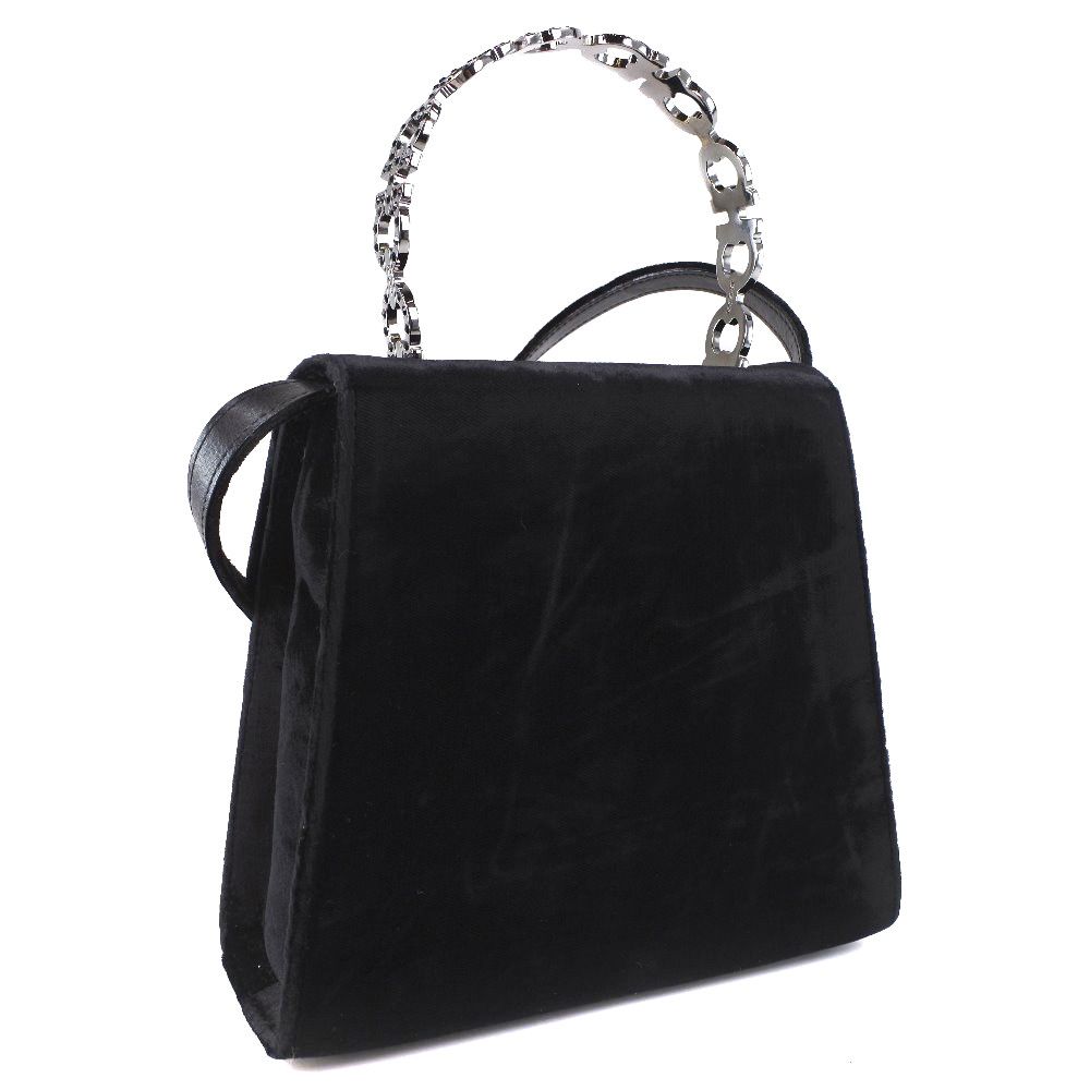 Salvatore Ferragamo Salvatore Ferragamo Salvatore Ferragamo Gancini 2way Bag Velour Handbag Textile Handbag 21-5681/18 DUTY FREE for USA Size ONE SIZE - 3 Thumbnail