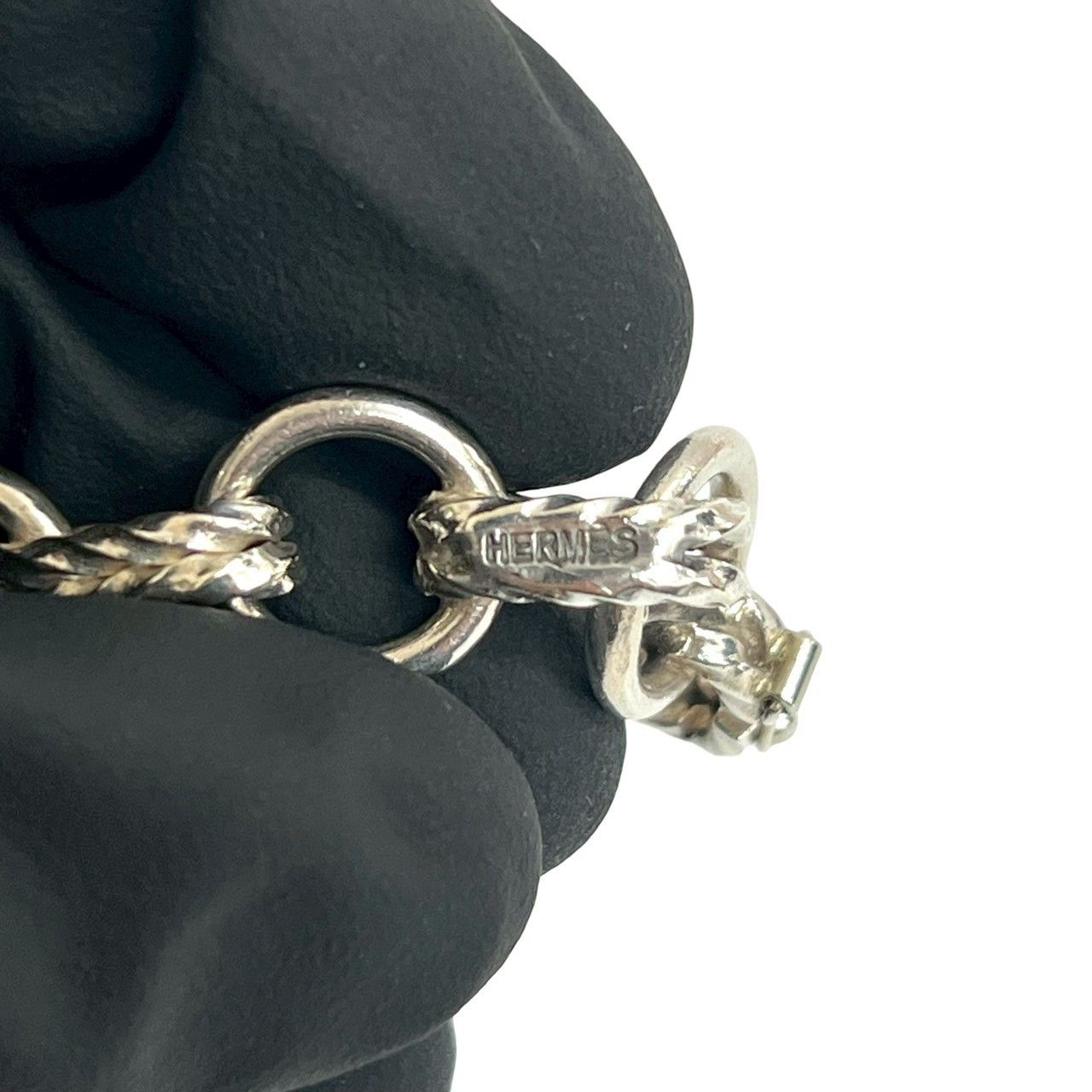 Hermes Hermes Hermès Vintage Silver 800 Bracelet Precious Metal Bracelet DUTY FREE for USA Size ONE SIZE - 3 Thumbnail