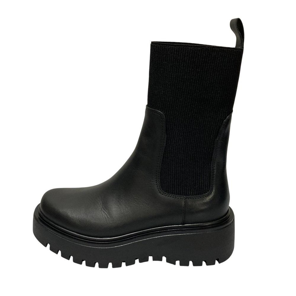 Other Other CORSO ROMA 9 Side Gore Rib Knit Boots Leather Shoes DUTY FREE for USA Size ONE SIZE - 3 Thumbnail