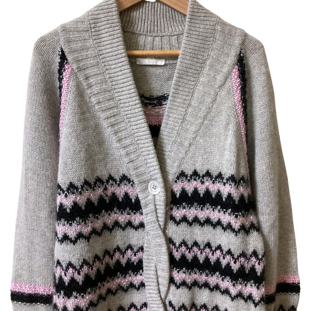 Chloe Chloe Chloe Angora Cashmere Blend Knit Cardigan Textile Tops DUTY FREE for USA Size ONE SIZE - 3 Thumbnail