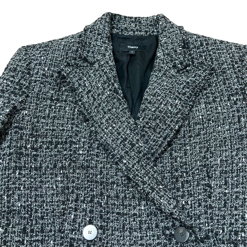 Theory Theory theory NOELLE TWEED Double-Breasted Tweed Blazer Textile Outerwear NOELLE TWEED DB BLAZER DR DUTY FREE for USA Size ONE SIZE - 5 Thumbnail