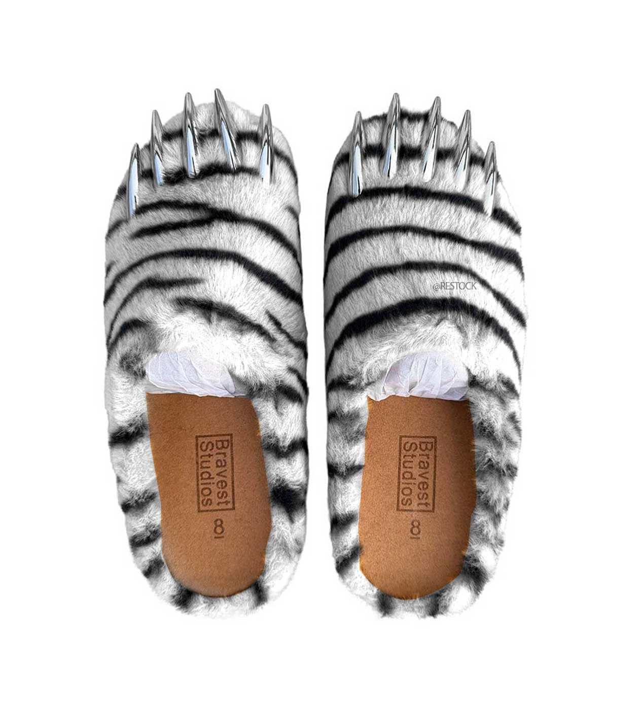 Bravest Studios Tiger Bear Claw Mule White Size US 12 / EU 45 - 2 Thumbnail