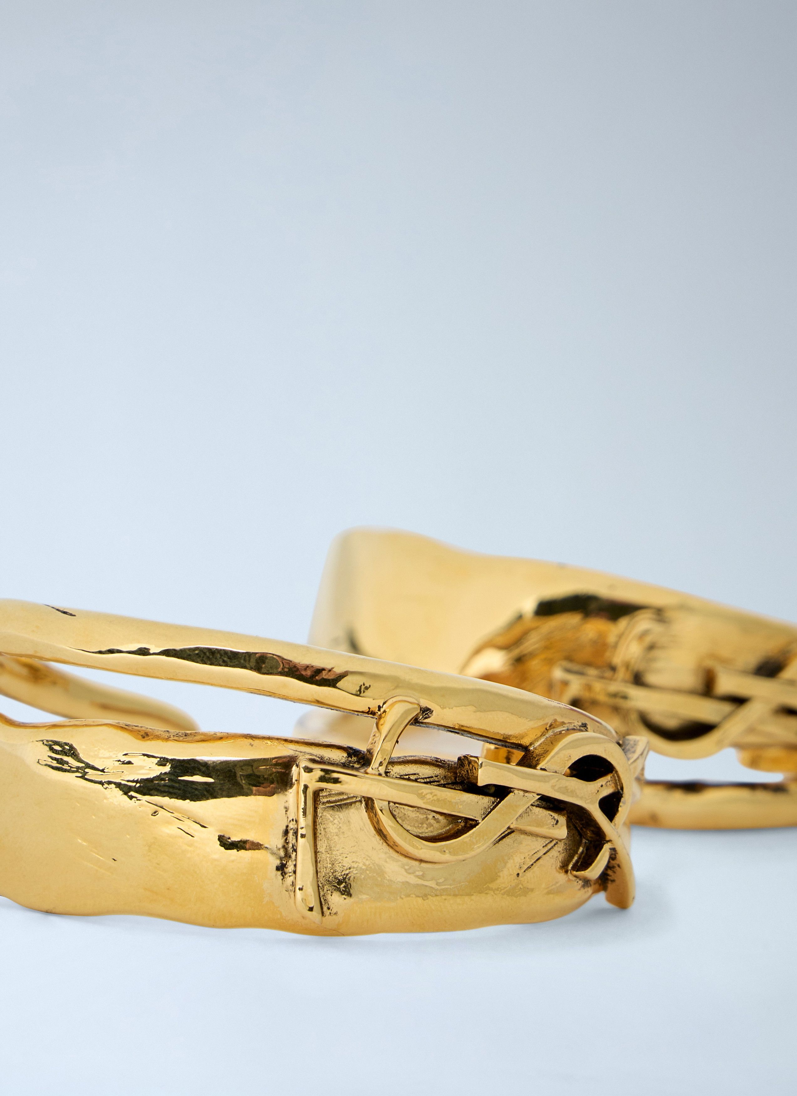 Saint Laurent Paris Sculpted Hoop Earrings Size ONE SIZE - 2 Thumbnail