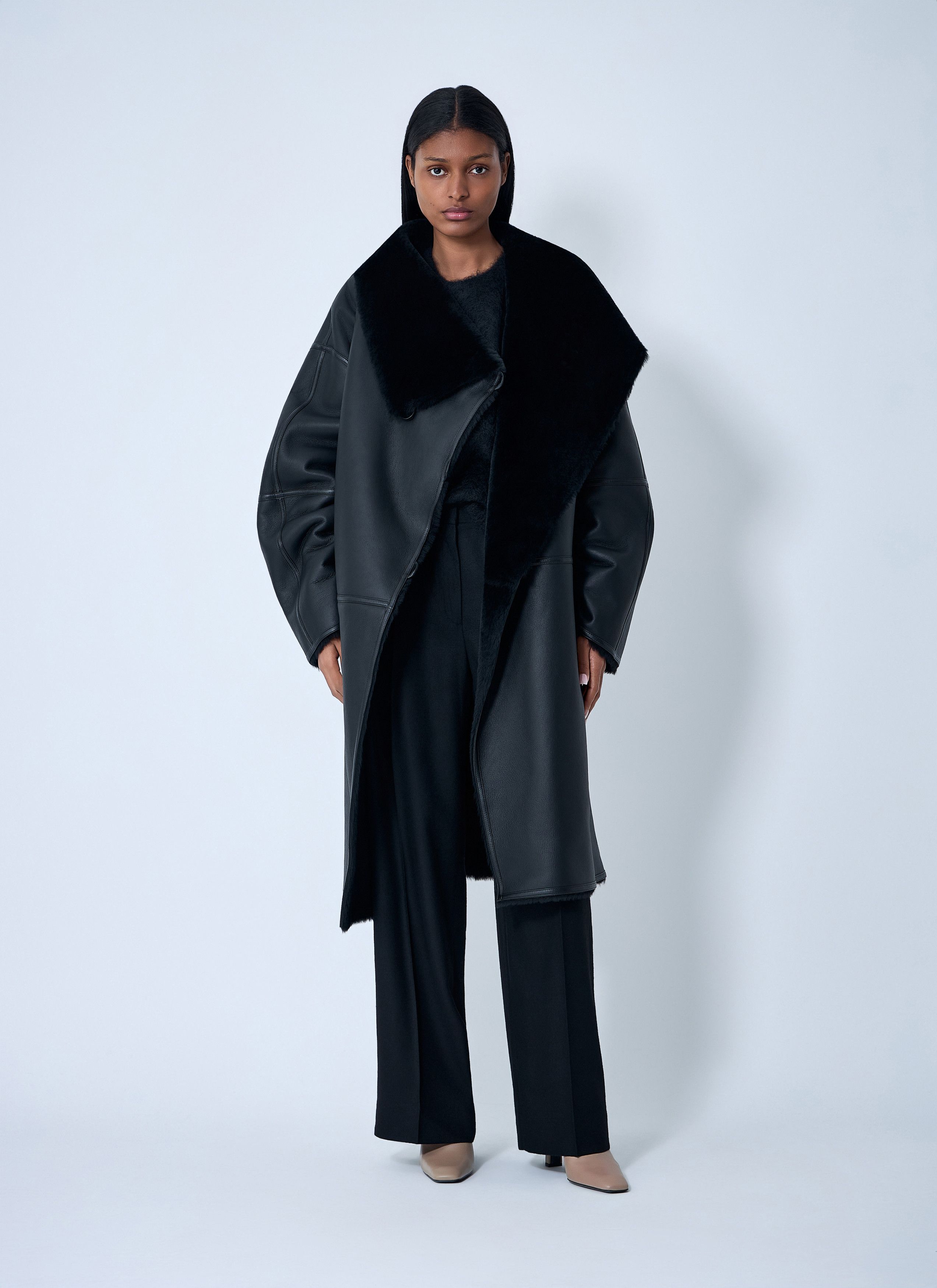 Toteme Shearling Wrap Coat Size S / US 4 / IT 40 - 2 Thumbnail