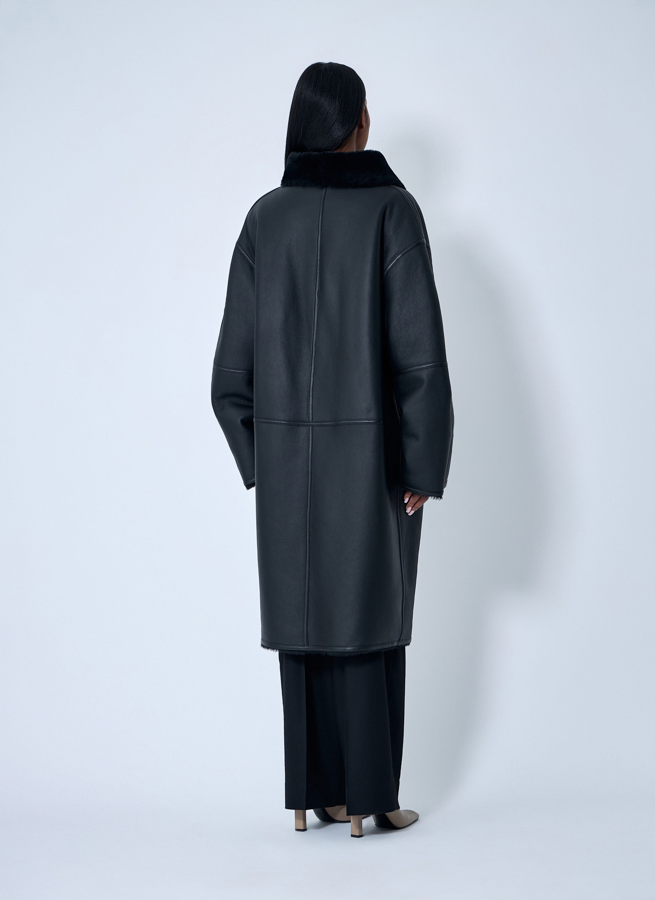 Toteme Shearling Wrap Coat Size S / US 4 / IT 40 - 4 Thumbnail
