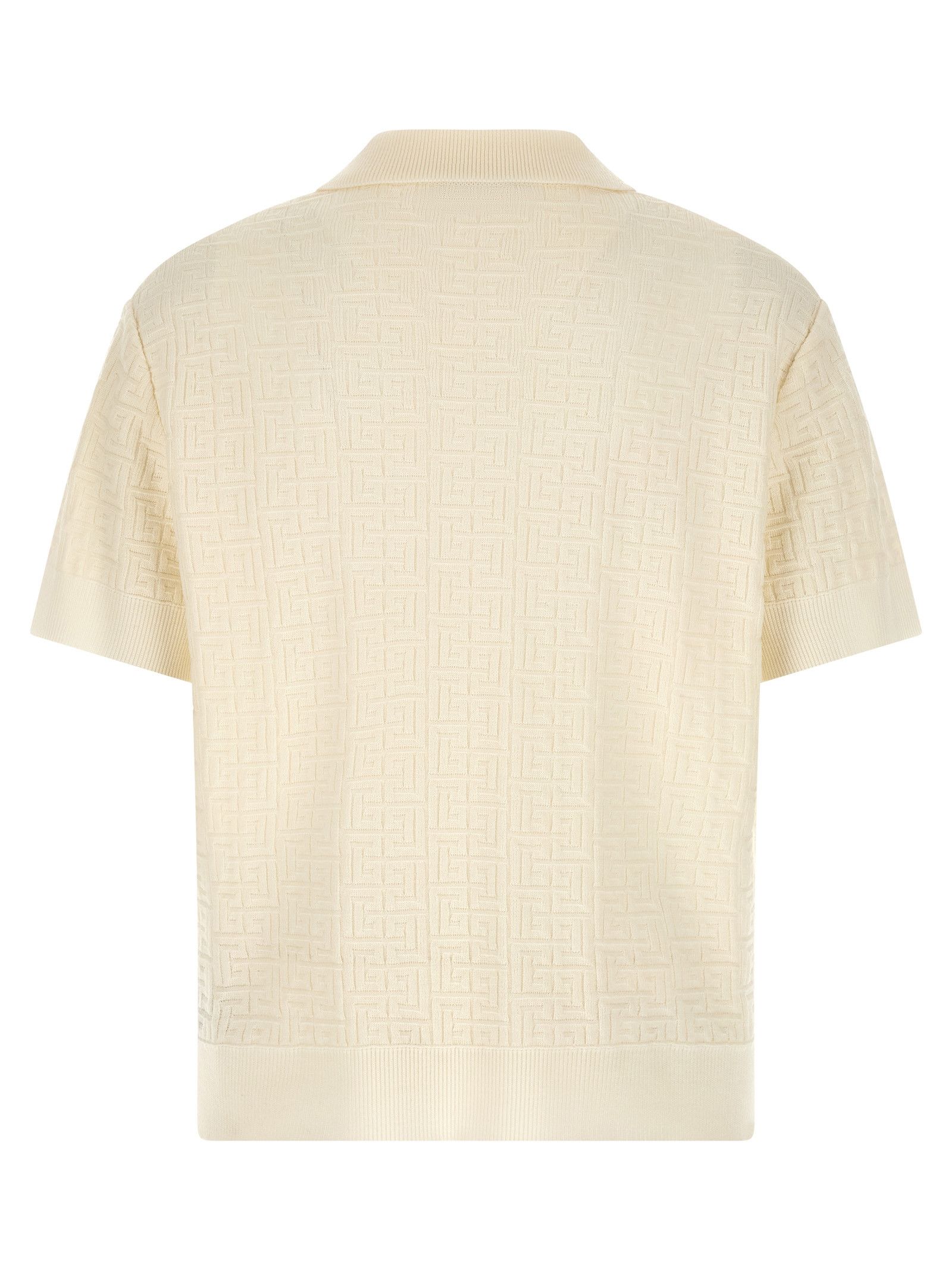 Balmain Monogram Jacquard Polo Shirt Size US M / EU 48-50 / 2 - 2 Thumbnail