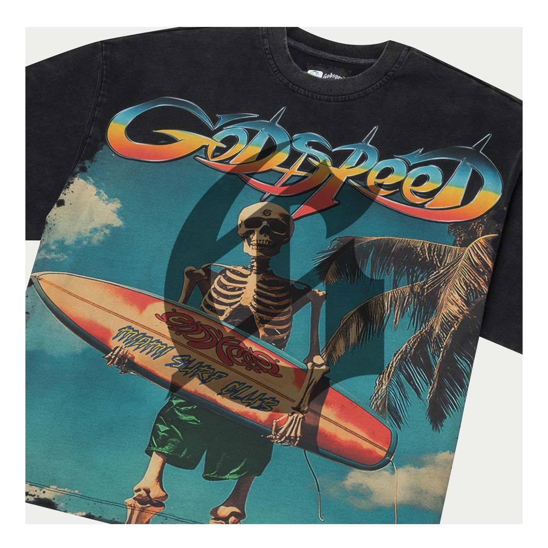 Godspeed Miami Surf Club Black Tee Size US L / EU 52-54 / 3 - 3 Thumbnail