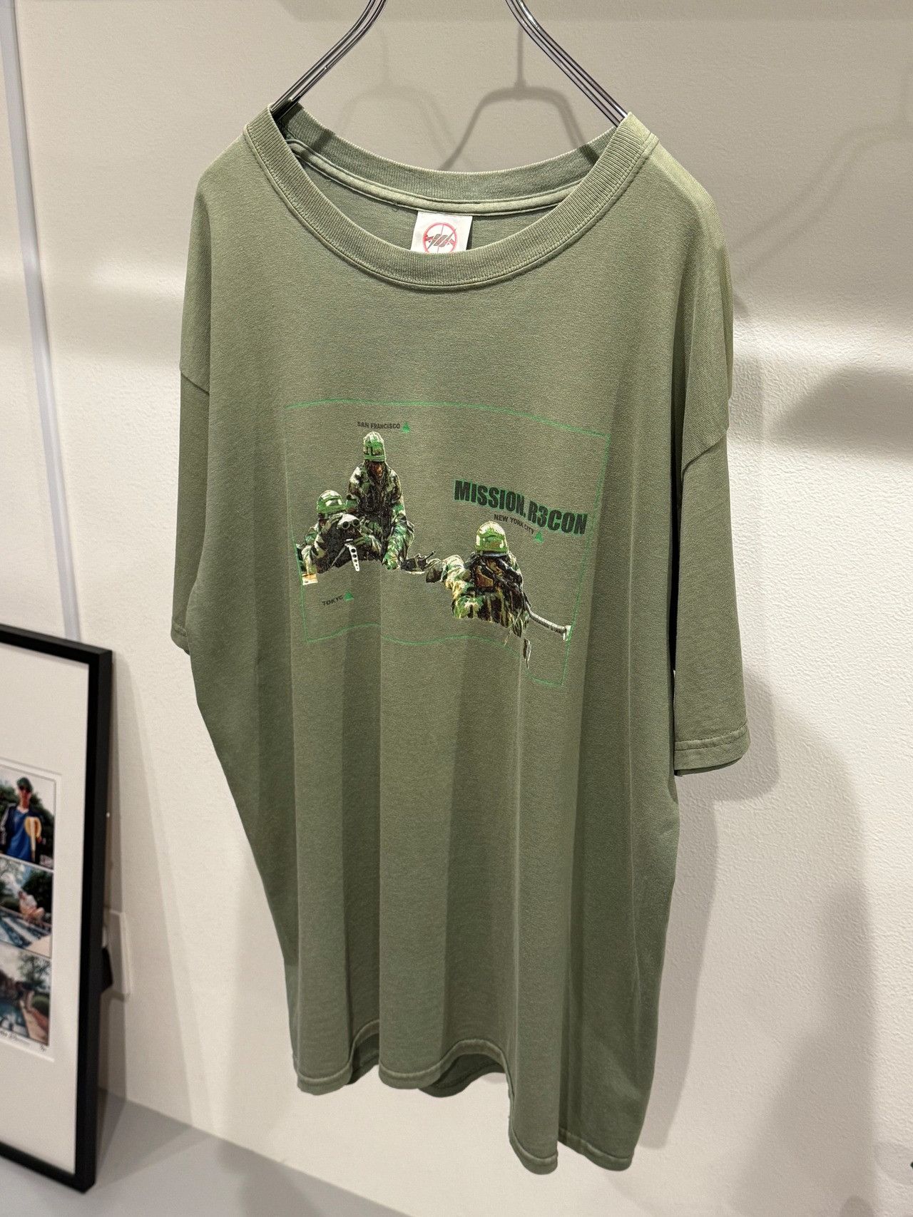 Japanese Brand RECON 00’s Graphic Short Sleeve T-shirt Olive Size L Size US L / EU 52-54 / 3 - 4 Thumbnail