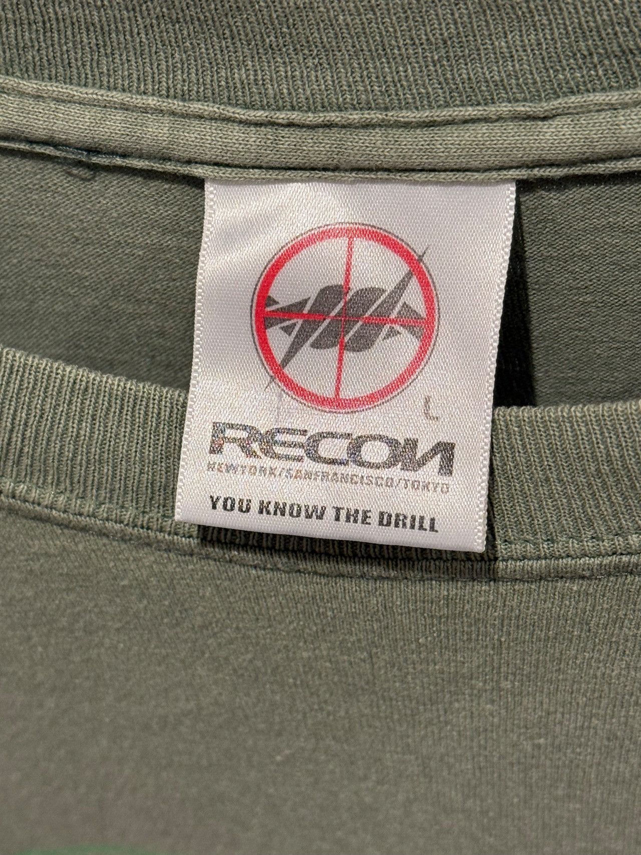 Japanese Brand RECON 00’s Graphic Short Sleeve T-shirt Olive Size L Size US L / EU 52-54 / 3 - 3 Thumbnail