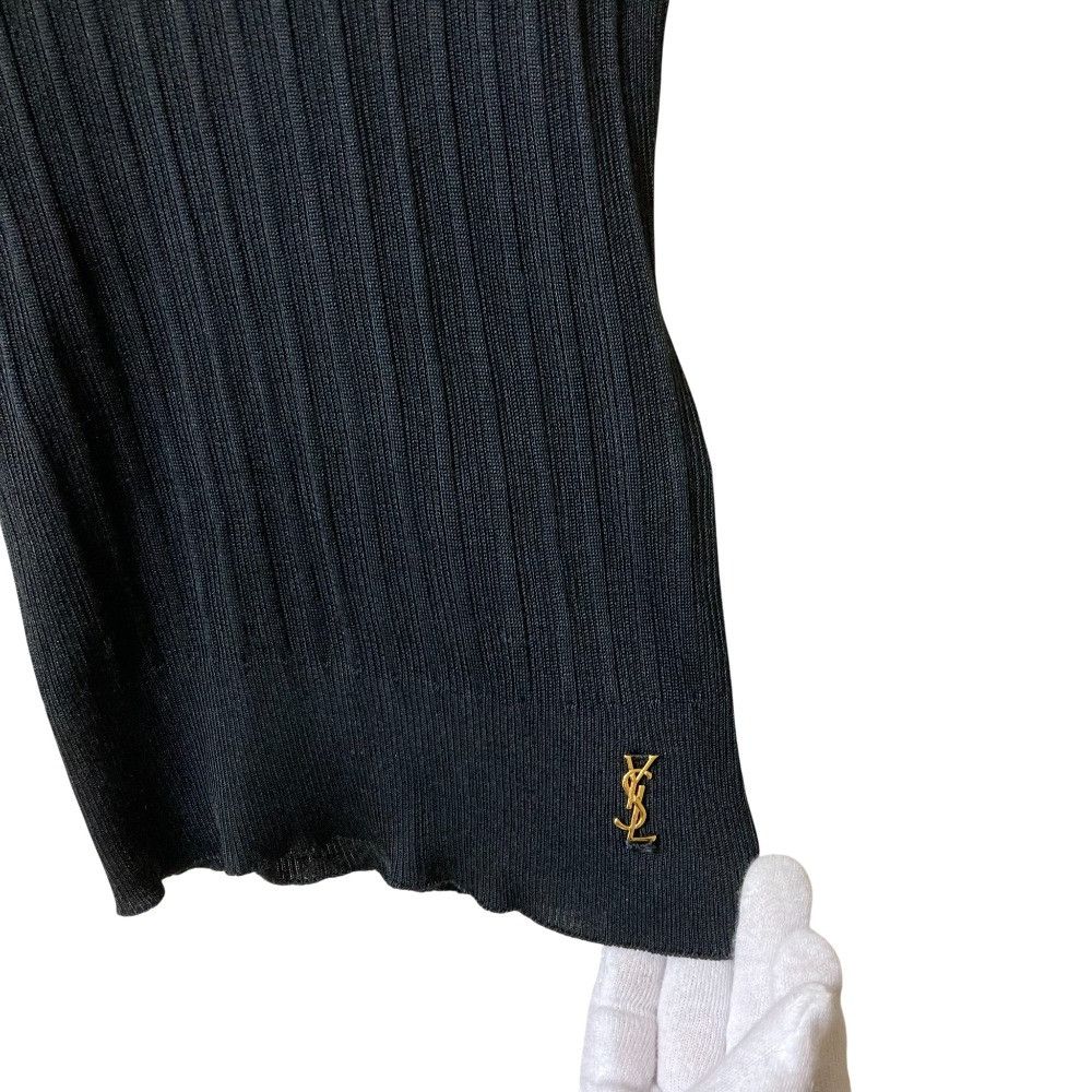Yves Saint Laurent Yves Saint Laurent Saint Laurent Paris Silk Short Sleeve Knit Textile Tops 705377 DUTY FREE for USA Size ONE SIZE - 5 Thumbnail