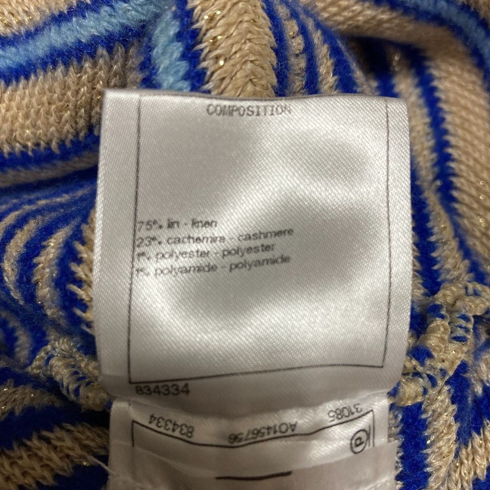 Chanel Chanel Chanel Coco Mark Stripe Lame Knit Textile Tops P60542 DUTY FREE for USA Size ONE SIZE - 7 Thumbnail