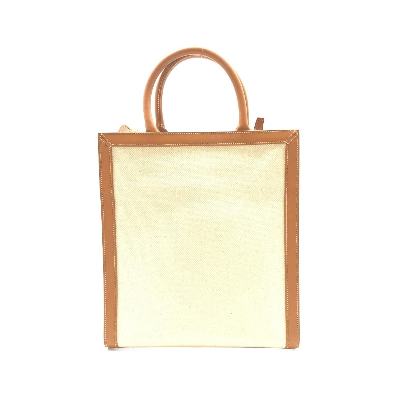 Celine Celine Celine Small Vertical Celine Cabas Cotton Canvas Calf Bag Textile Tote Bag 192082BNZ DUTY FREE for USA Size ONE SIZE - 2 Thumbnail