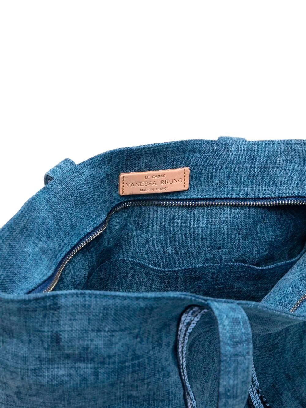 Vanessa Bruno Linen Medium Zipped Cabas Tote Size ONE SIZE - 4 Thumbnail