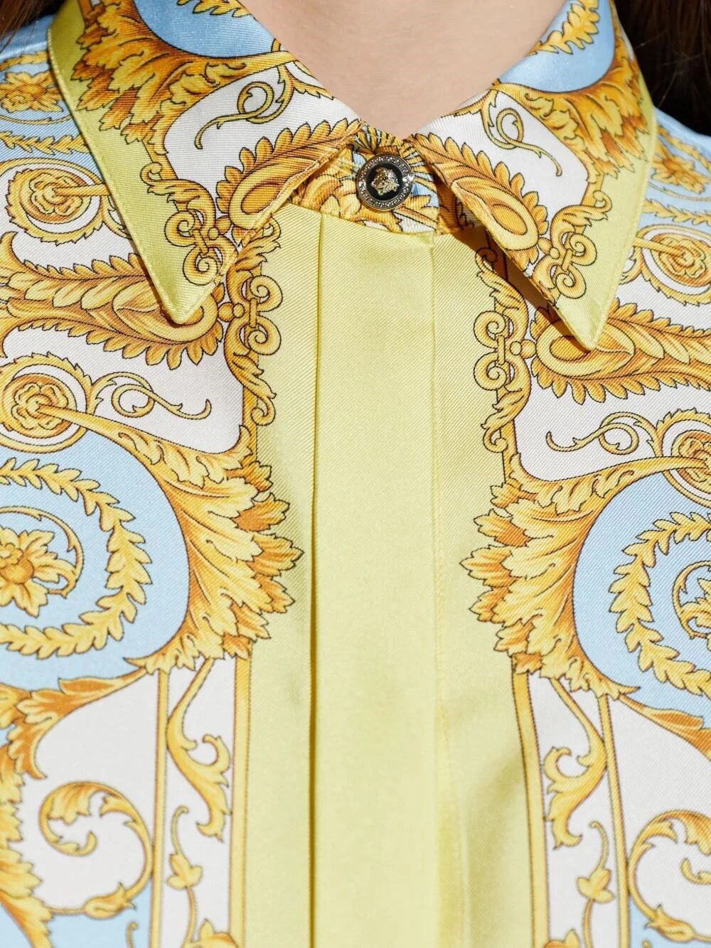 Versace Formal Shirt Print `Spring Barocco Foulard Pn 180` Size M / US 6-8 / IT 42-44 - 5 Thumbnail