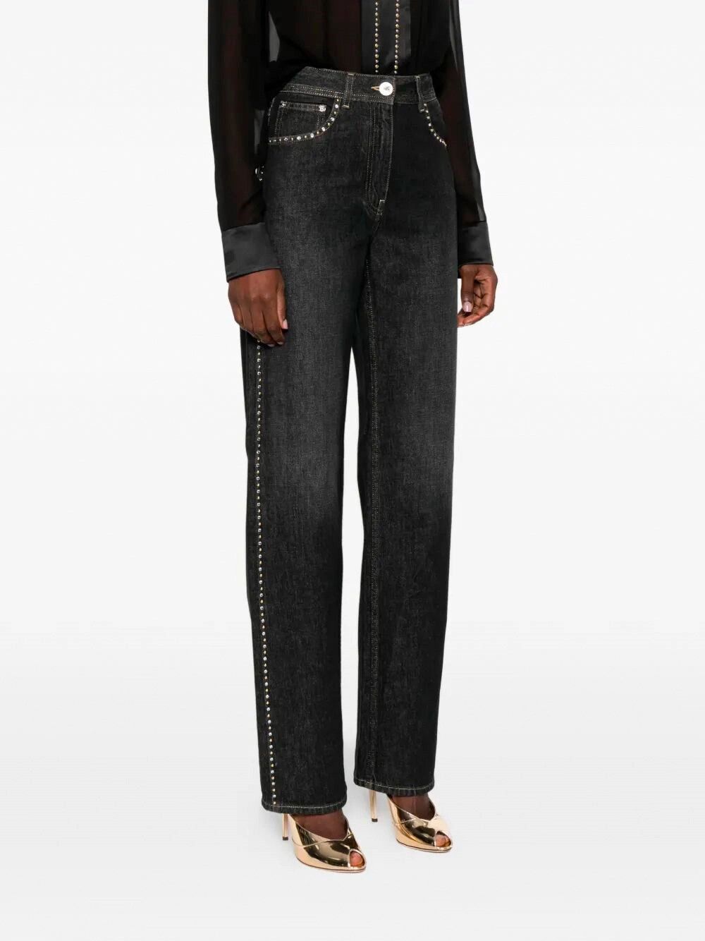 Versace Denim Pants With Studs Size 25" / US 0 / IT 36 - 4 Thumbnail