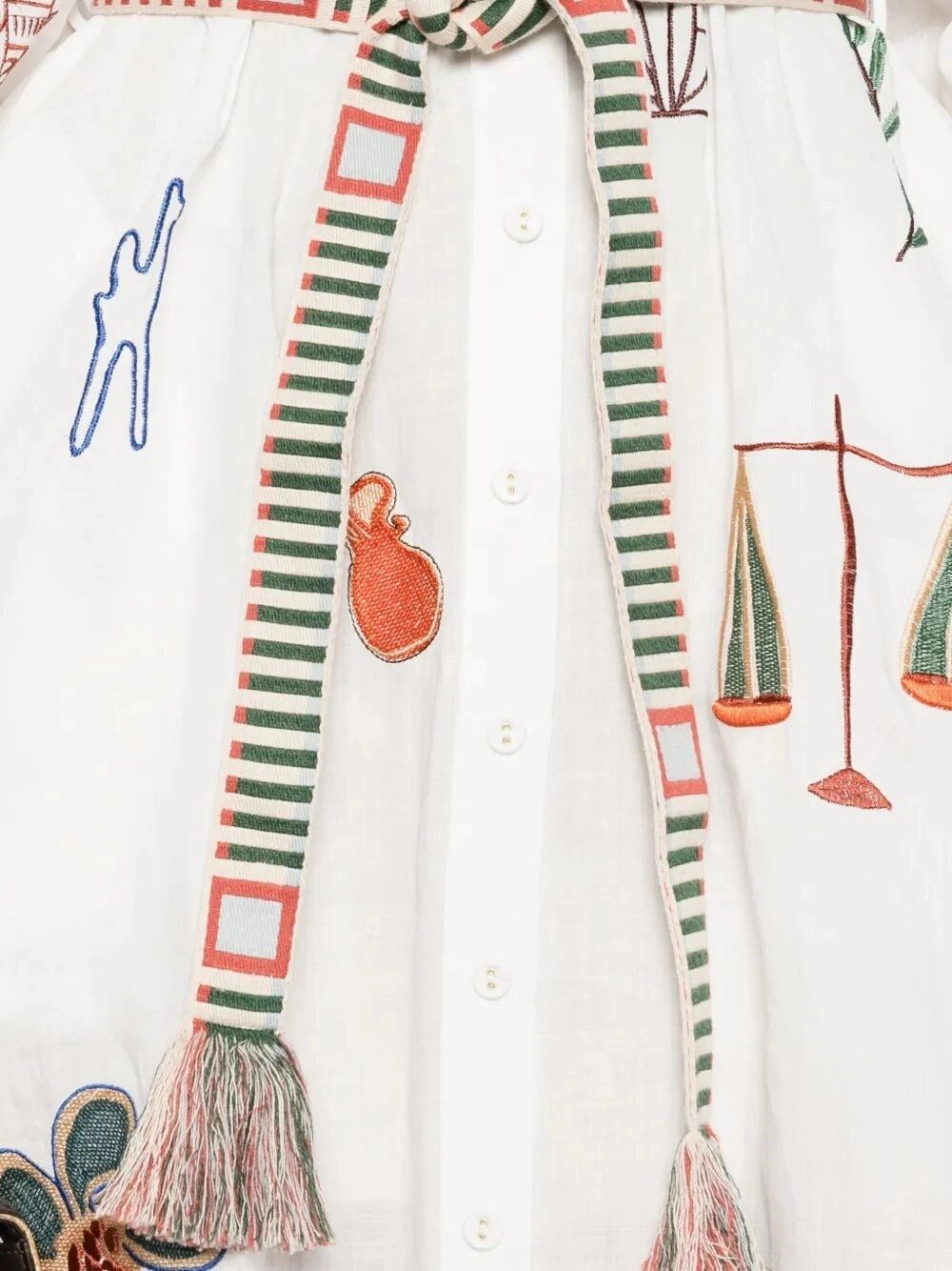 ALEMAIS `Mina` Embroidered Shirt Dress Size XS / US 0-2 / IT 36-38 - 4 Thumbnail
