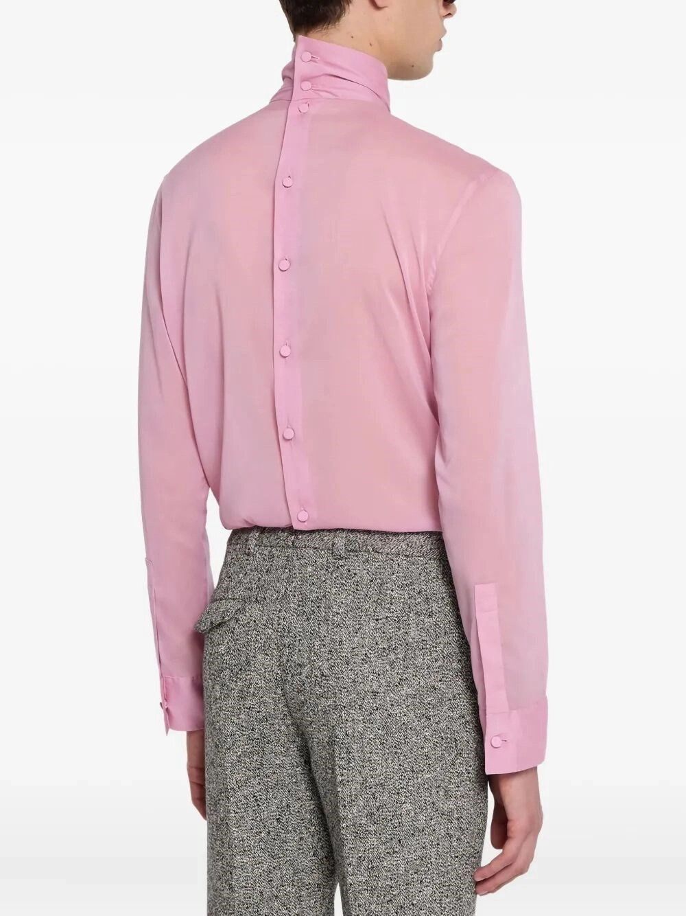 Gucci Silk Stretch Chiffon High neck Size US M / EU 48-50 / 2 - 4 Thumbnail
