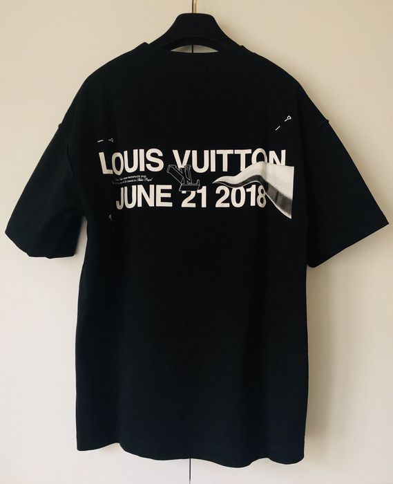 LOUIS VUITTON 1A9T6X SS22 PRINTED VIRGIL ABLOH BLACK T-SHIRT SIZE