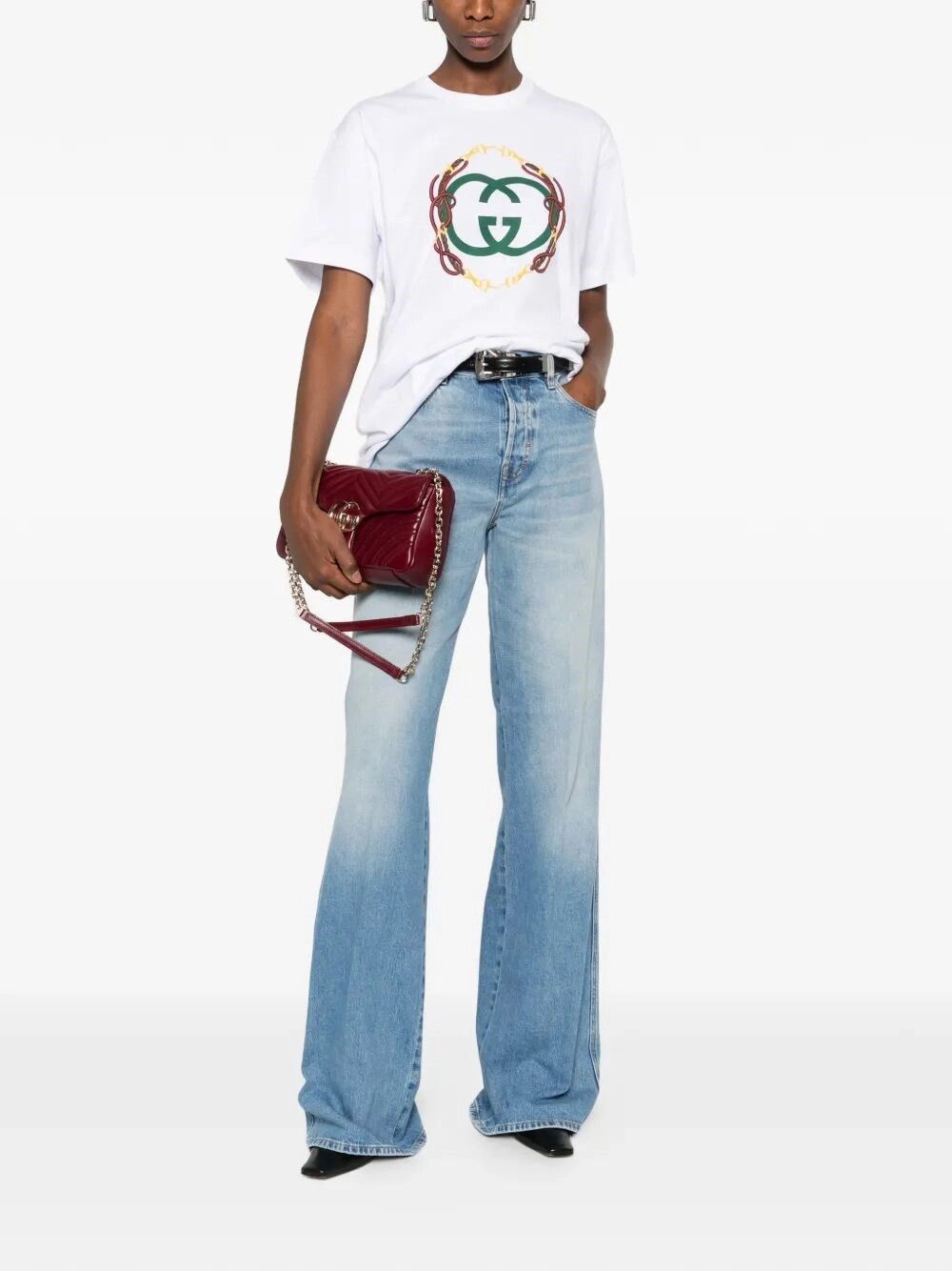 Gucci Mid Rise Flare Pants Size 25" / US 0 / IT 36 - 2 Thumbnail