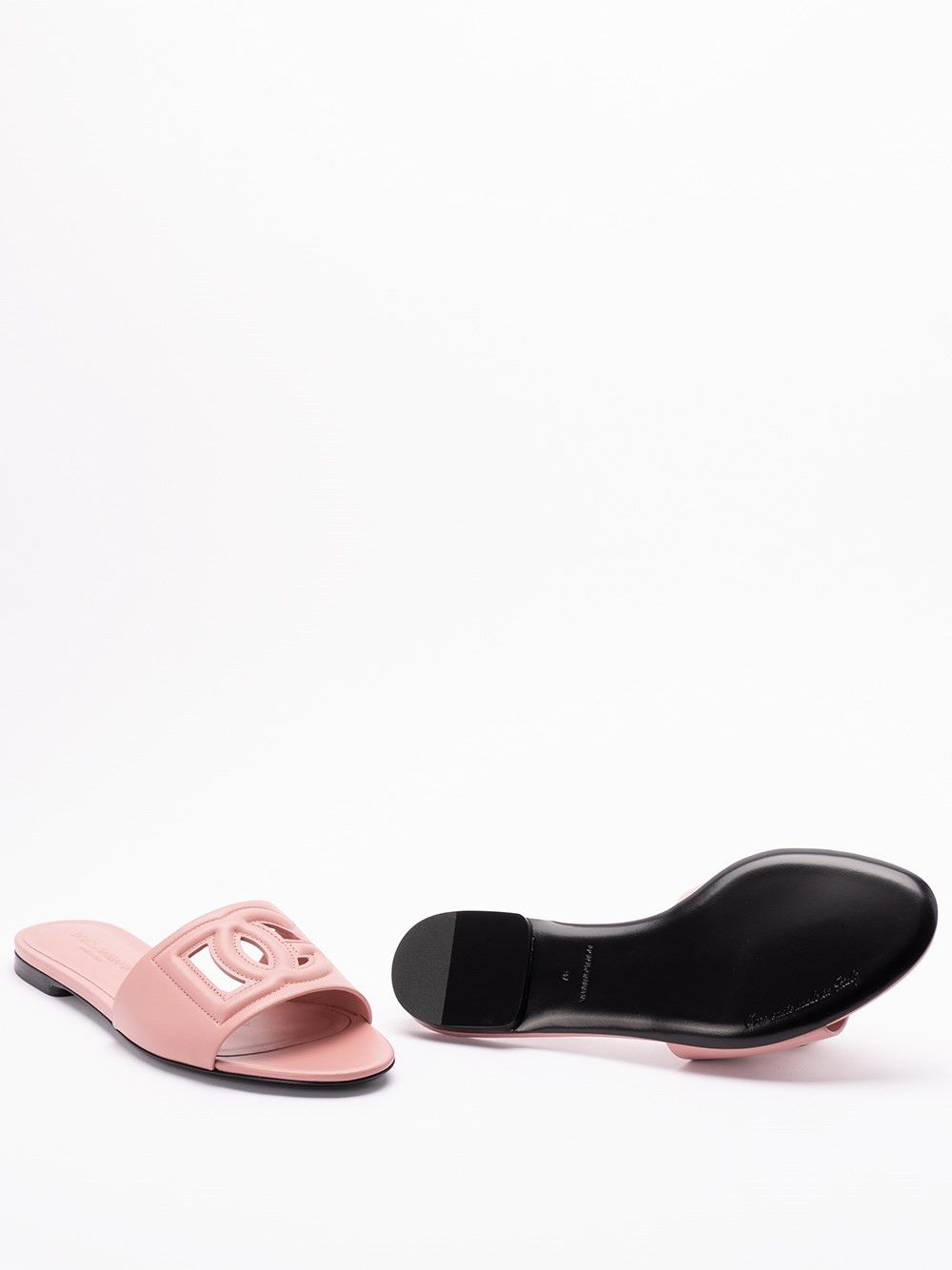 Dolce & Gabbana Calfskin Sliders With `DG` Logo Size US 6 / IT 36 - 4 Thumbnail