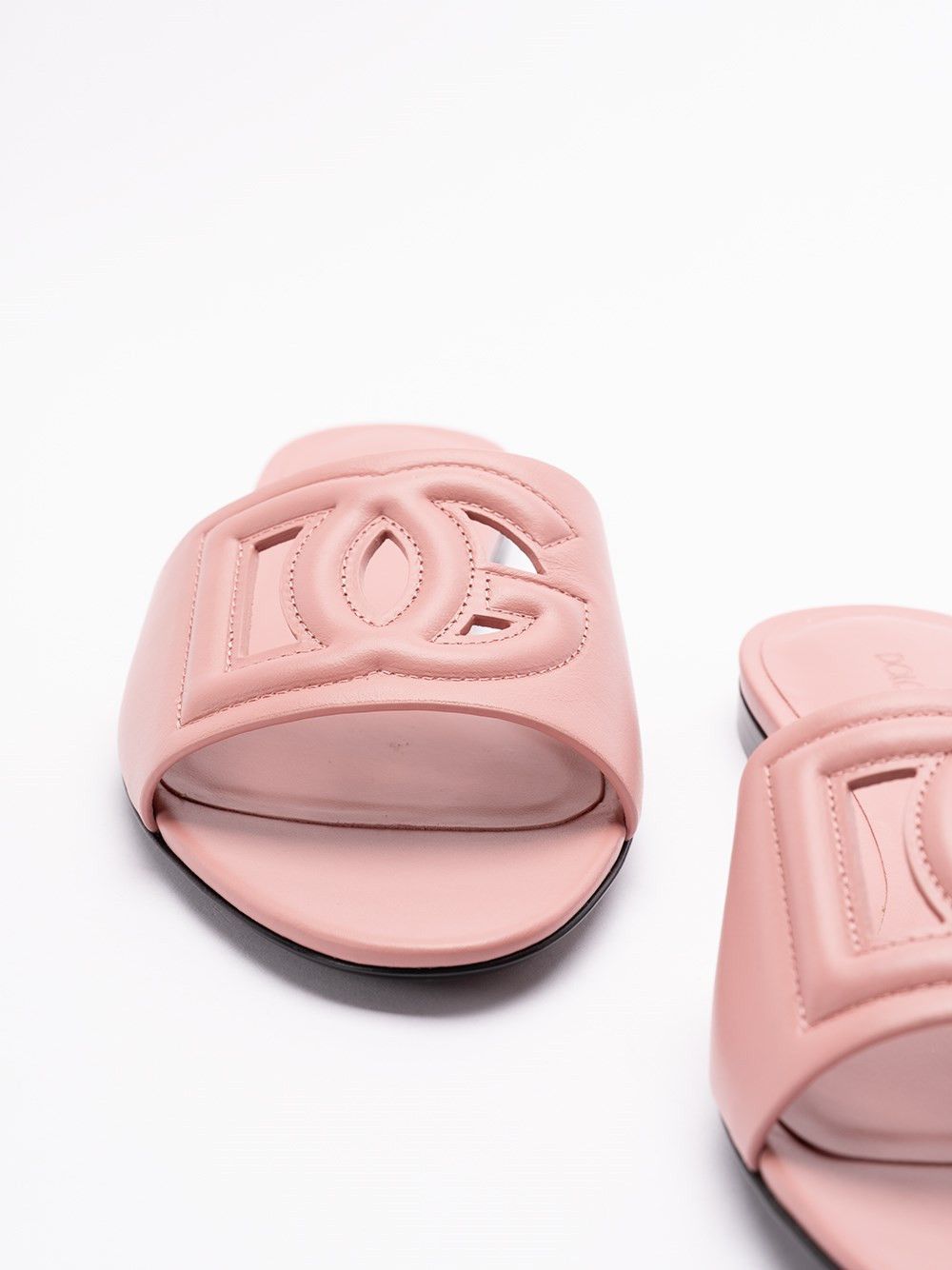 Dolce & Gabbana Calfskin Sliders With `DG` Logo Size US 6 / IT 36 - 5 Thumbnail