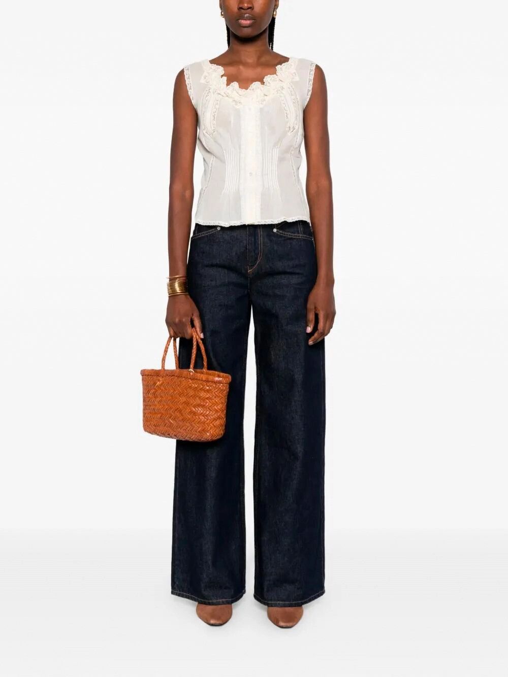 Ermanno Scervino Top With Embroidery Size M / US 6-8 / IT 42-44 - 2 Thumbnail