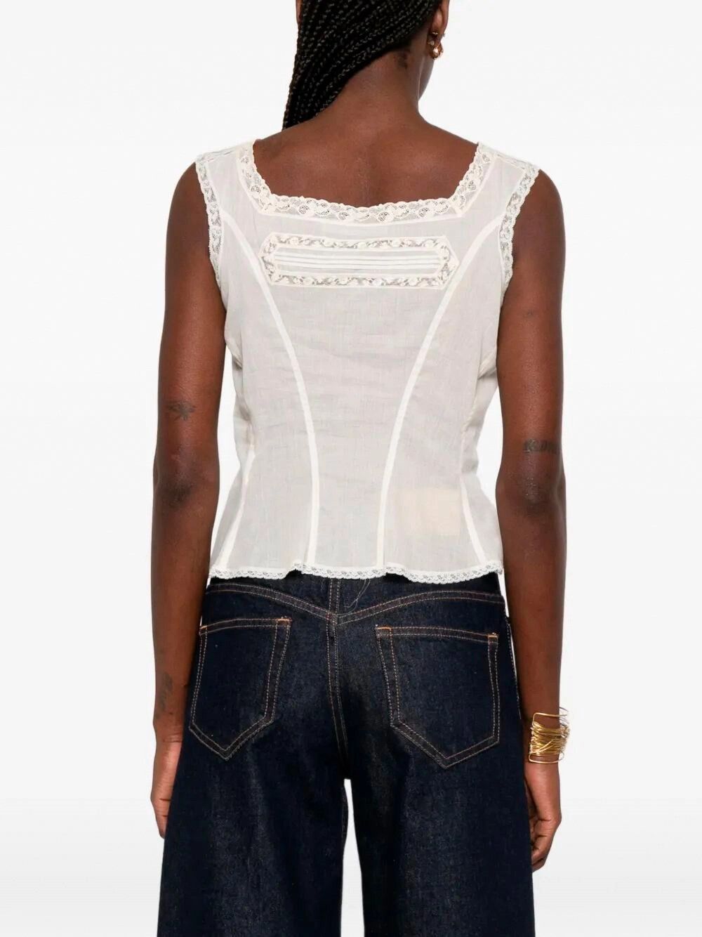 Ermanno Scervino Top With Embroidery Size M / US 6-8 / IT 42-44 - 5 Thumbnail
