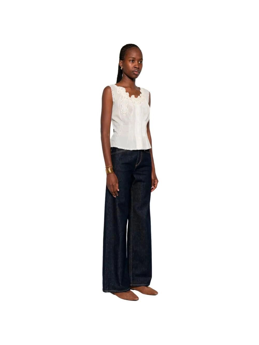 Ermanno Scervino Top With Embroidery Size M / US 6-8 / IT 42-44 - 3 Thumbnail