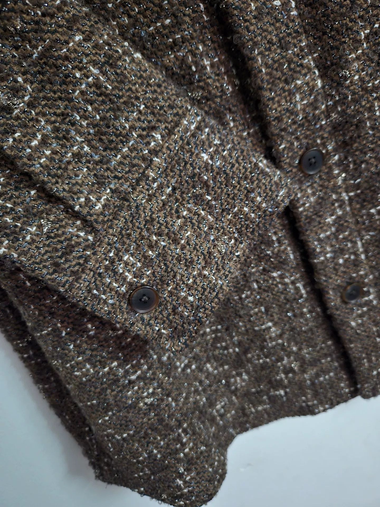 Auralee Auralee Wool Alpaca Tweed Shirt Blouson Size US XS / EU 42 / 0 - 7 Thumbnail