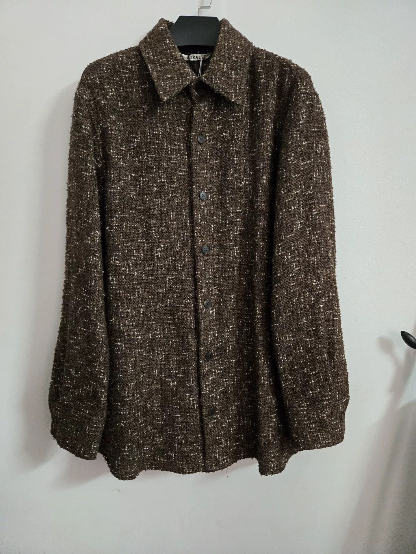 Auralee Auralee Wool Alpaca Tweed Shirt Blouson Size US XS / EU 42 / 0 - 3 Thumbnail