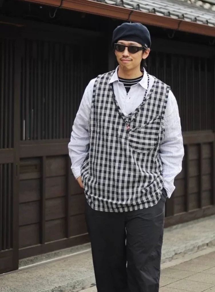 Porter Classic Classic Black and White Check Vest Size US M / EU 48-50 / 2 - 5 Thumbnail