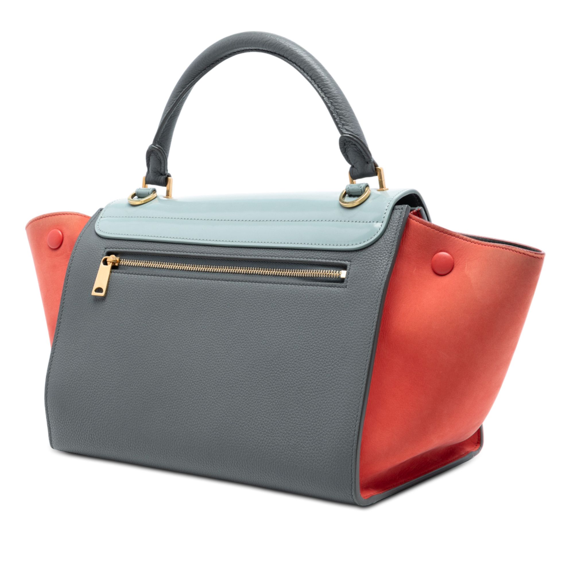 Celine Celine Small Tricolor Leather Trapeze Satchel Size ONE SIZE - 2 Thumbnail