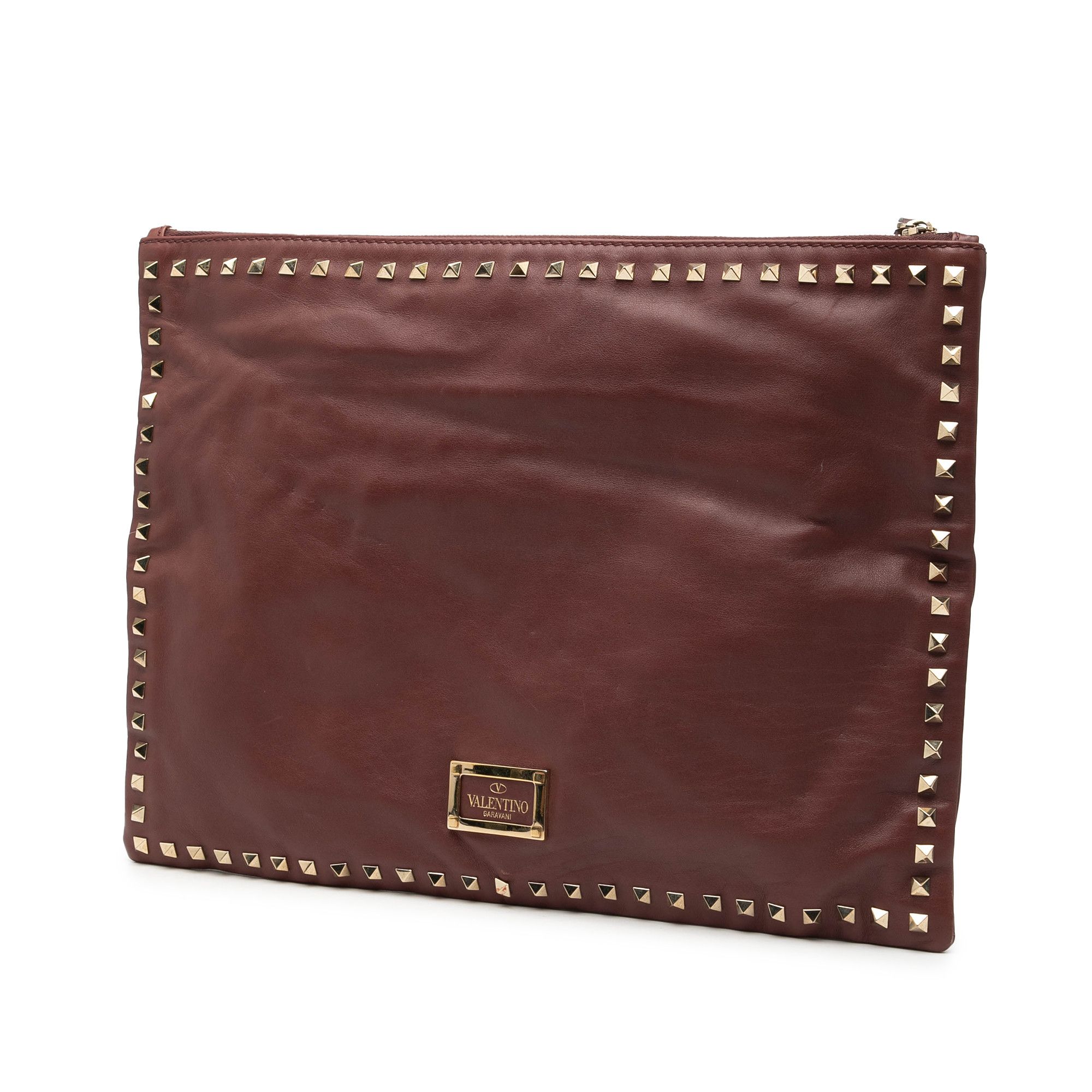 Valentino Valentino Large Leather Rockstud Clutch Size ONE SIZE - 2 Thumbnail