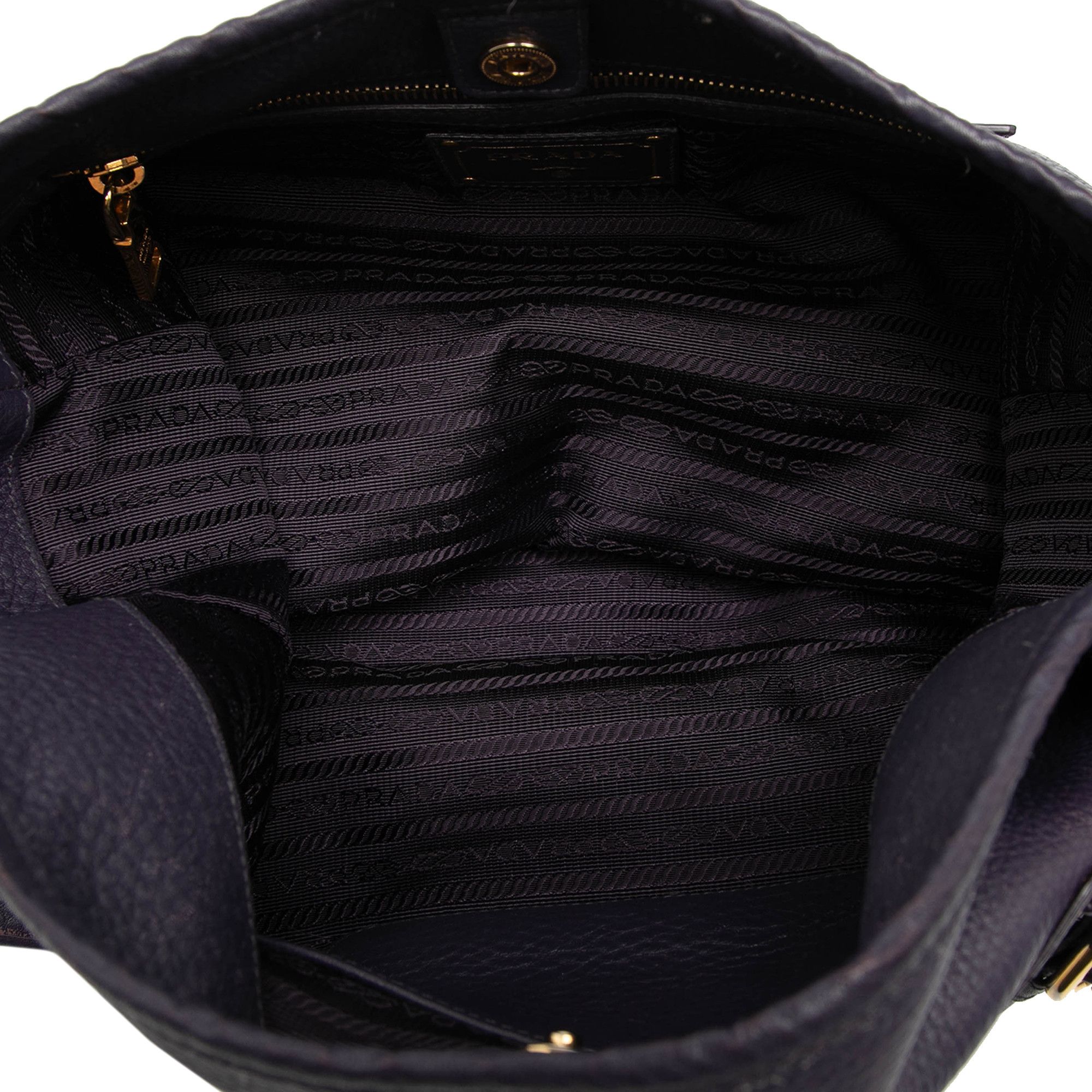 Prada Prada Vitello Daino Front Zip Hobo Size ONE SIZE - 4 Thumbnail