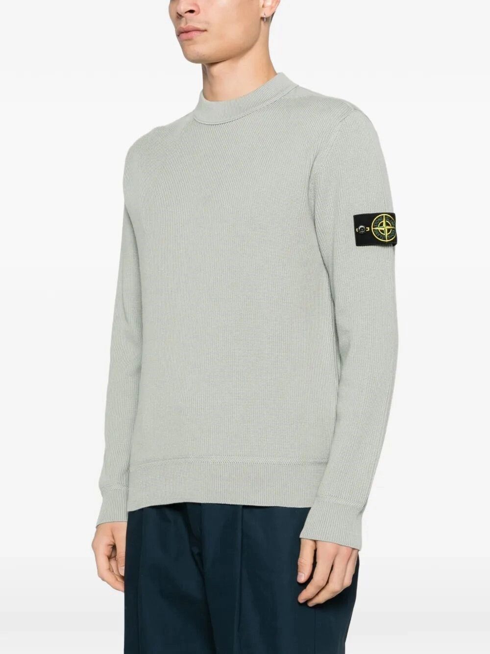 Stone Island Ribbed Soft Organic Cotton Crewneck Size US L / EU 52-54 / 3 - 5 Thumbnail